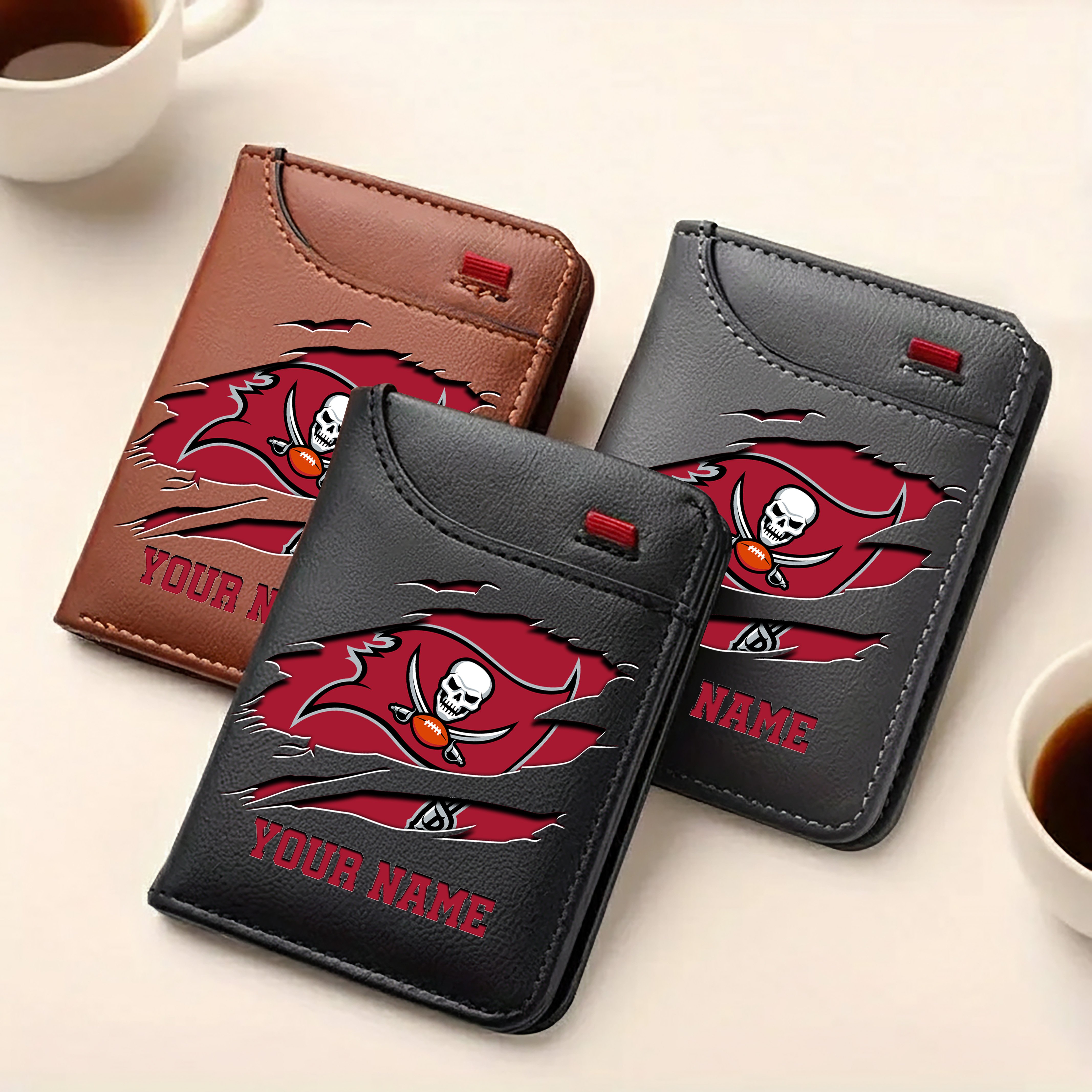 Alternative view of Tampa Bay Buccaneers Men Wallet Custom Your Name, Football Team Men Wallet For Fans, Gifts For Football Lovers EHIVM-11194522N