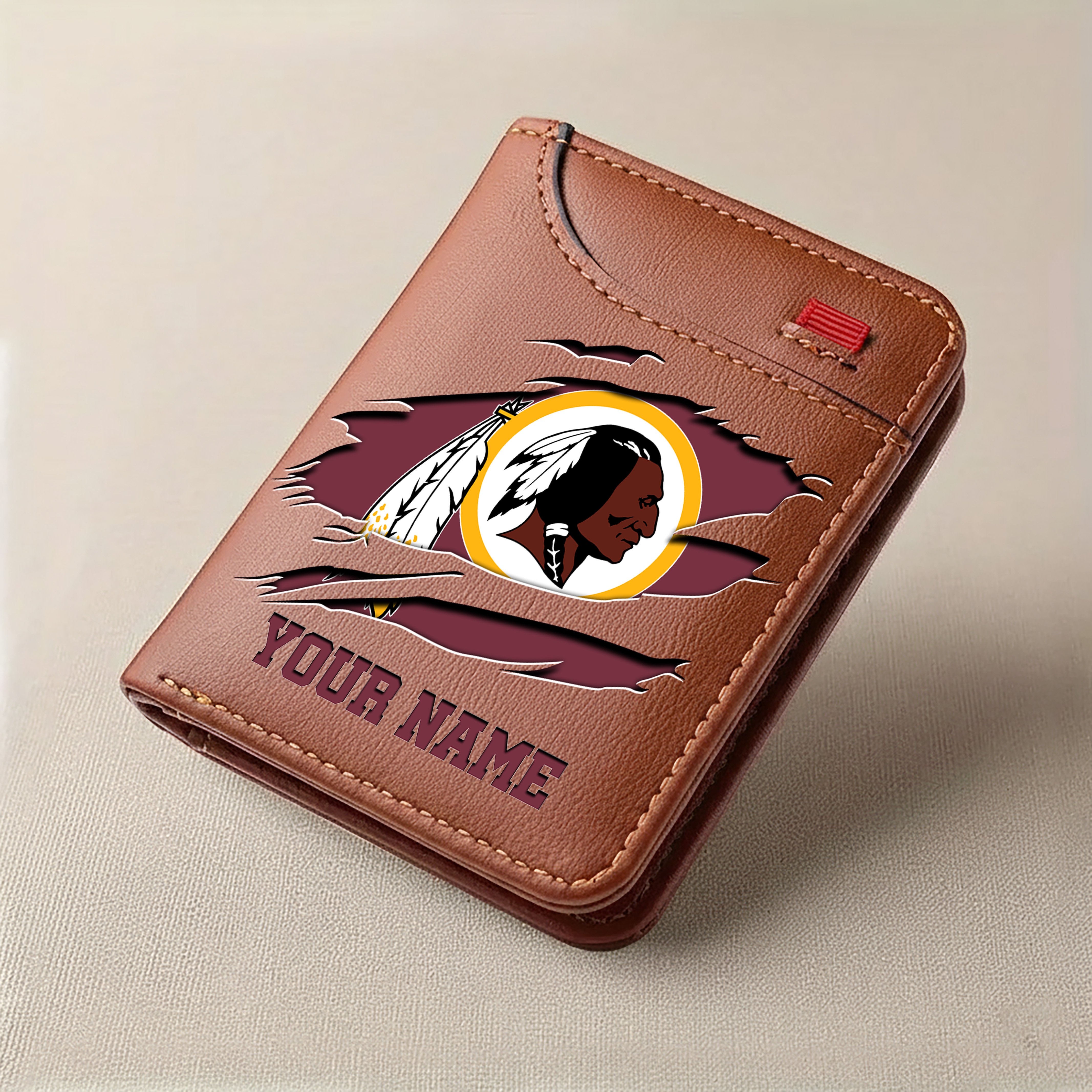 Washington Redskins Men Wallet Custom Your Name, Football Team Men Wallet For Fans, Gifts For Football Lovers EHIVM-11194522N - Image 4