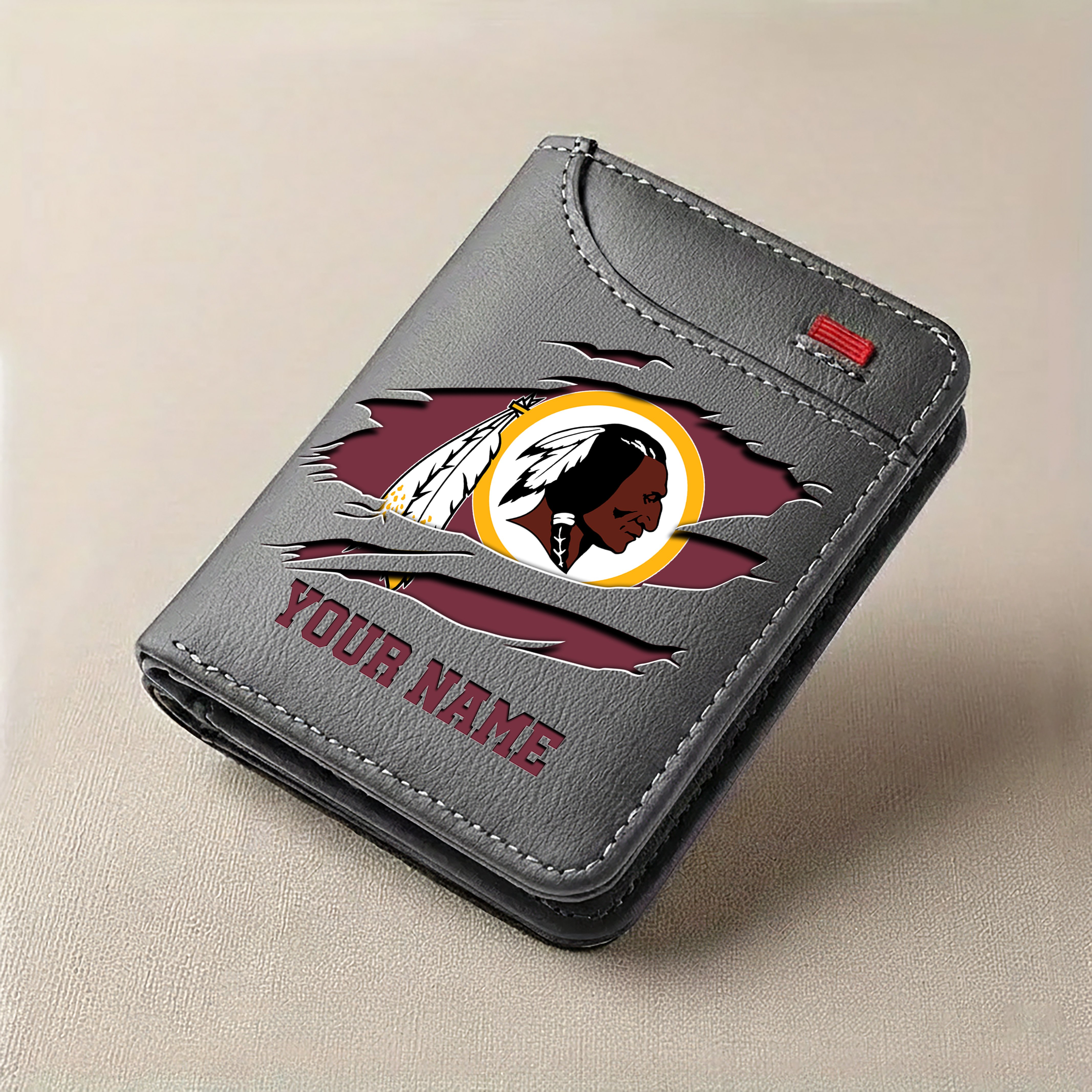 Washington Redskins Men Wallet Custom Your Name, Football Team Men Wallet For Fans, Gifts For Football Lovers EHIVM-11194522N - Image 5