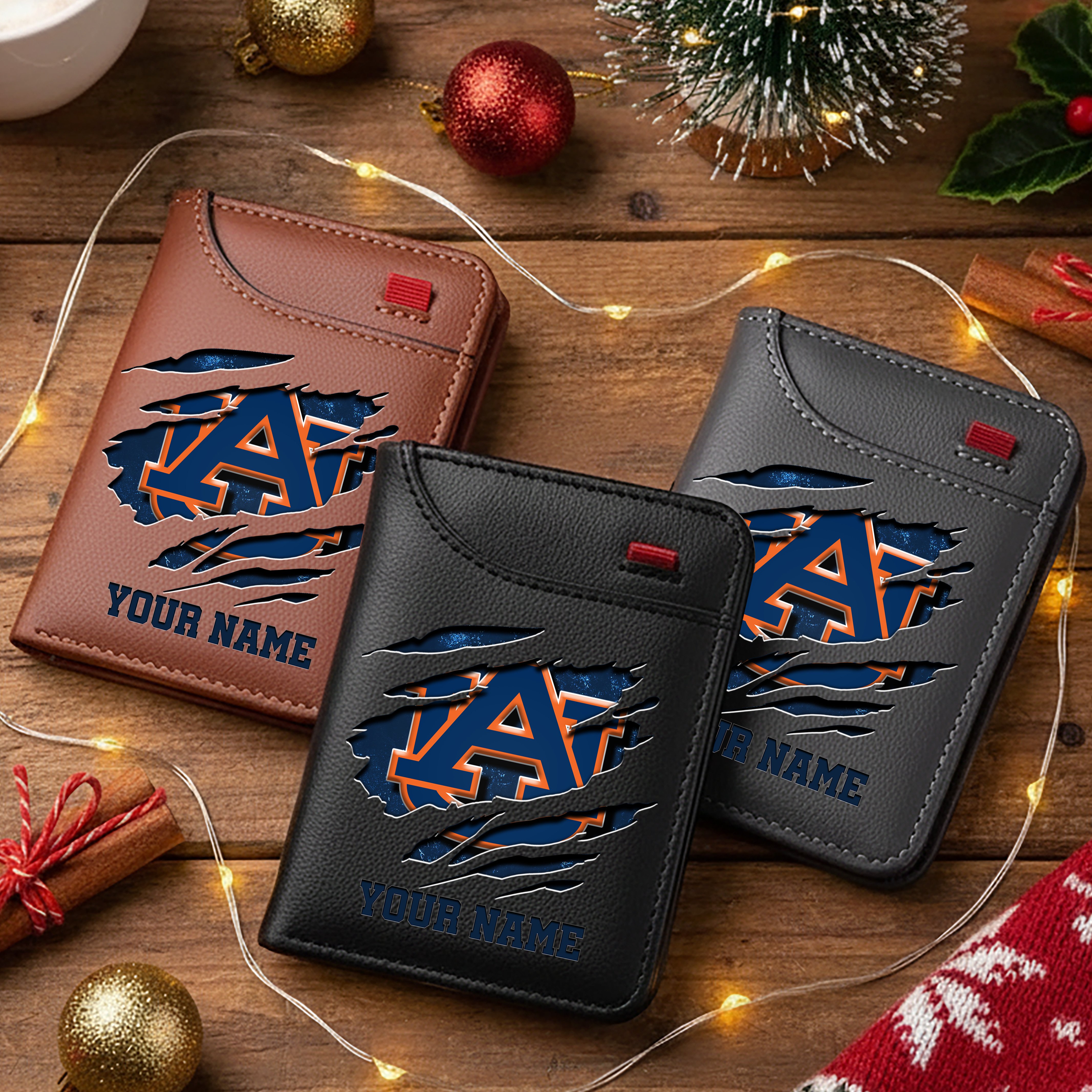 Auburn Tigers Men Wallet Custom Your Name, Football Team Men Wallet For Fans, Gifts For Football Lovers EHIVM-11194526A