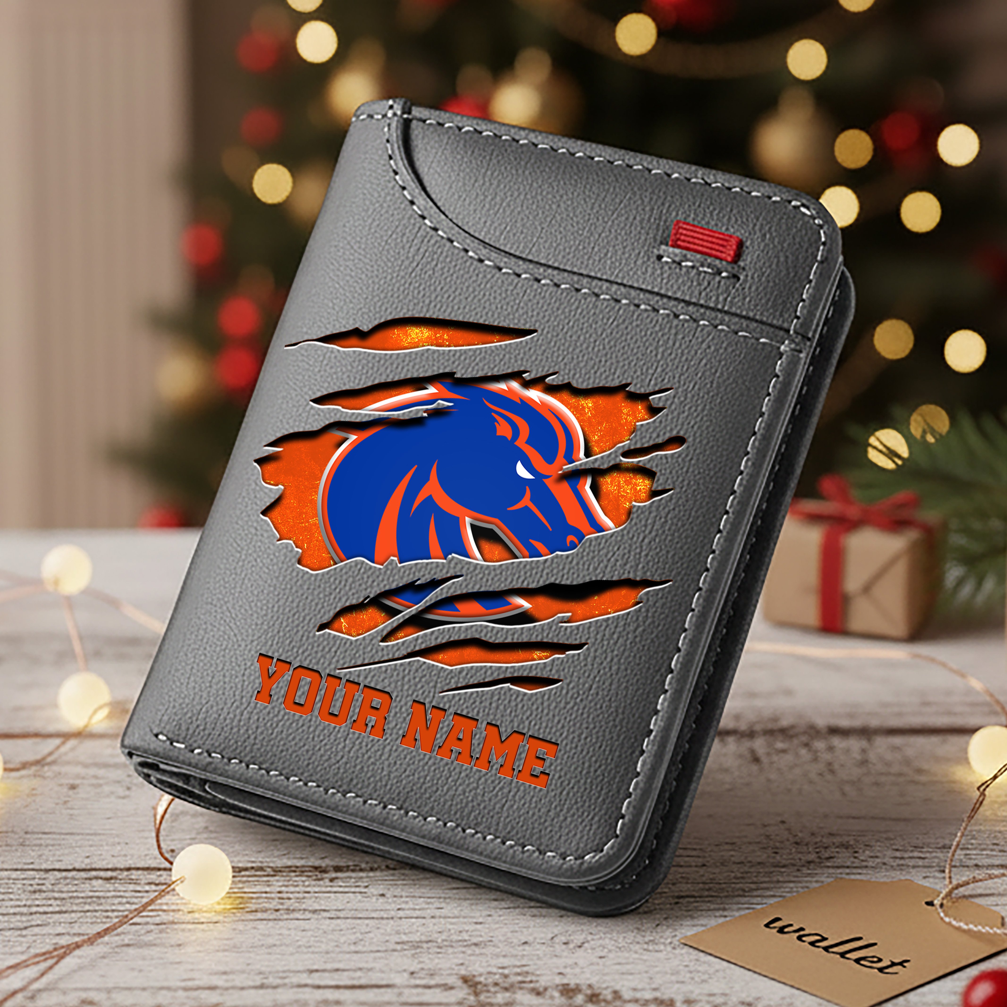 Alternative view of Boise State Broncos Men Wallet Custom Your Name, Football Team Men Wallet For Fans, Gifts For Football Lovers EHIVM-11194526A
