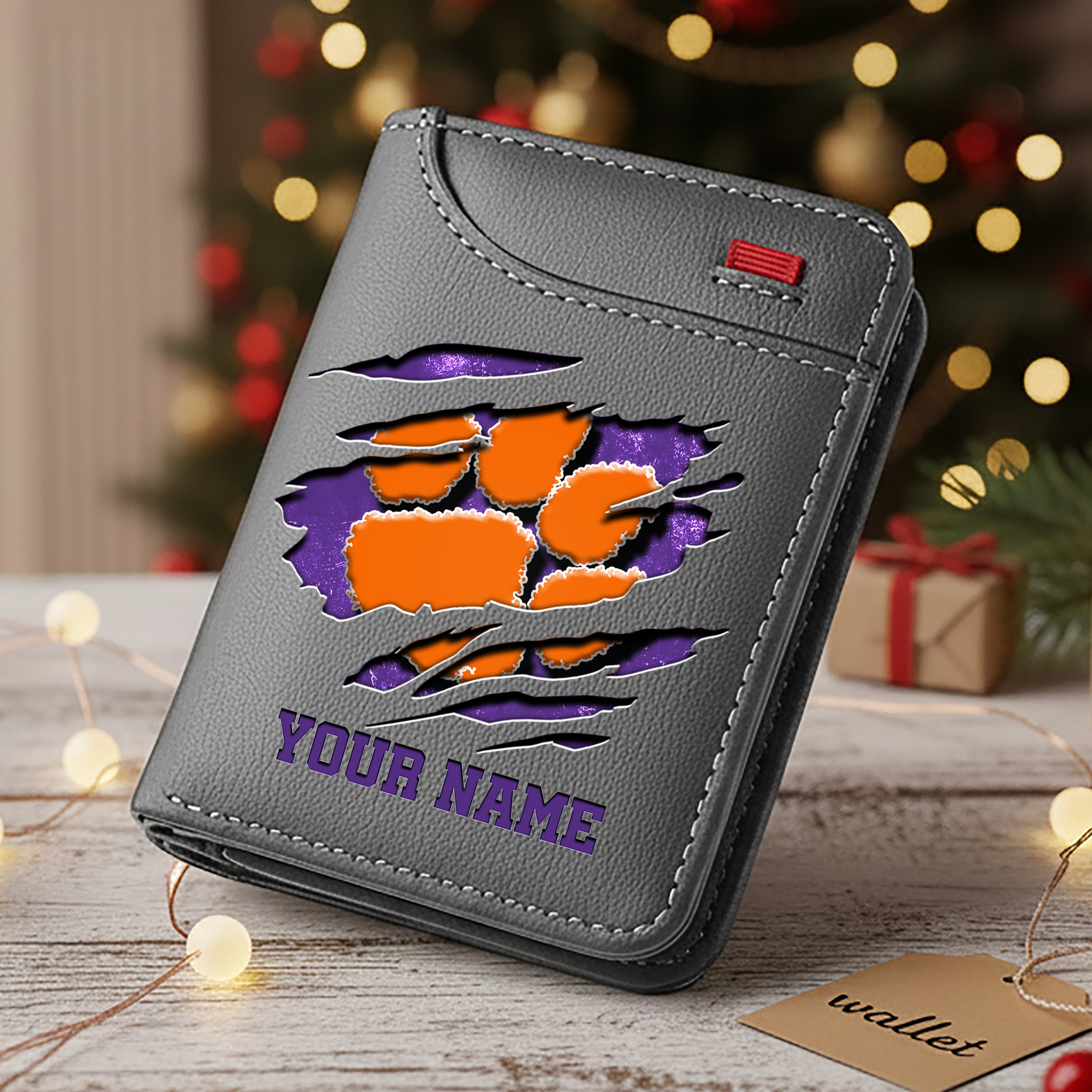 Alternative view of Clemson Tigers Men Wallet Custom Your Name, Football Team Men Wallet For Fans, Gifts For Football Lovers EHIVM-11194526A