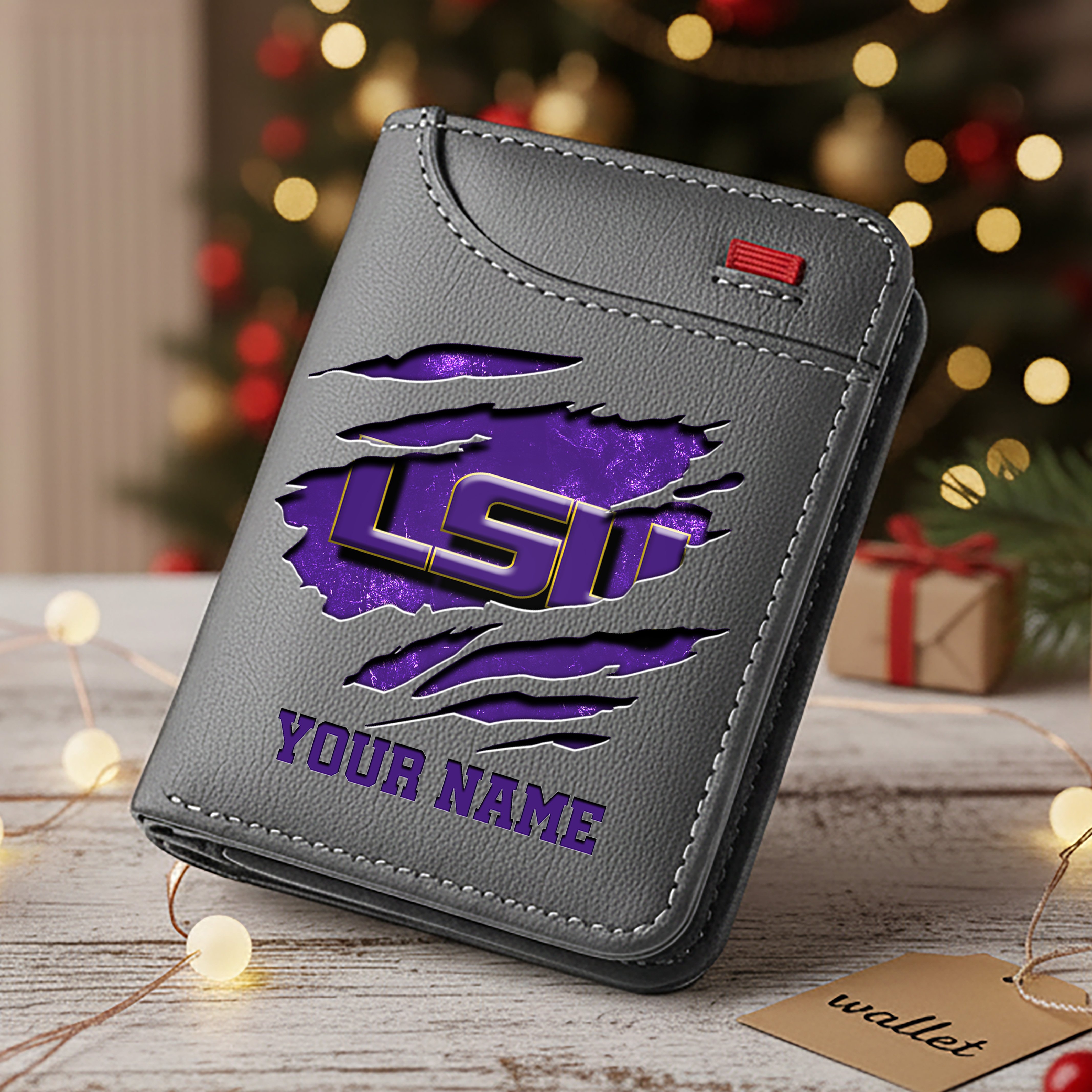 Alternative view of LSU TIGERS Men Wallet Custom Your Name, Football Team Men Wallet For Fans, Gifts For Football Lovers EHIVM-11194526A