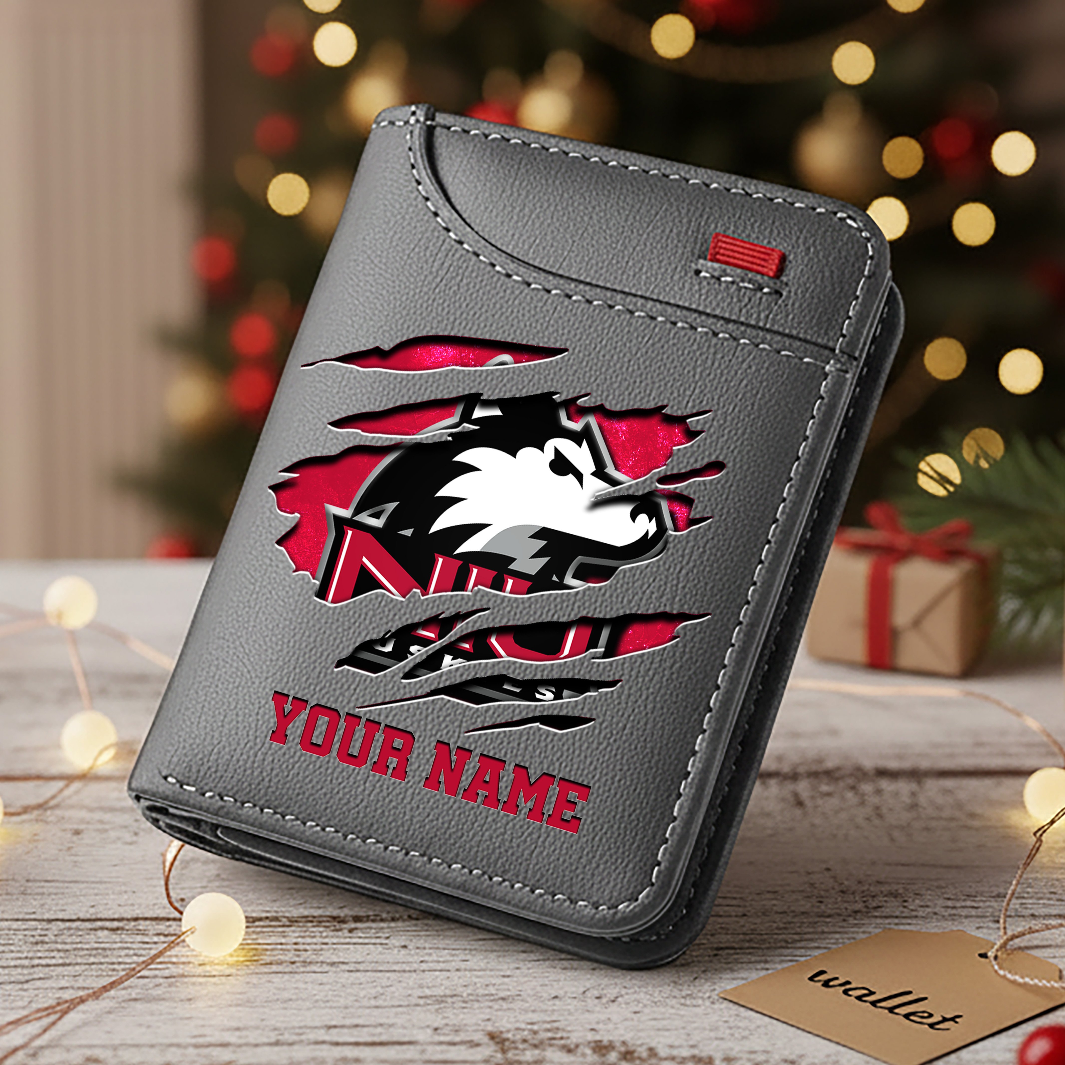 Alternative view of Northern Illinois Huskies Men Wallet Custom Your Name, Football Team Men Wallet For Fans, Gifts For Football Lovers EHIVM-11194526A