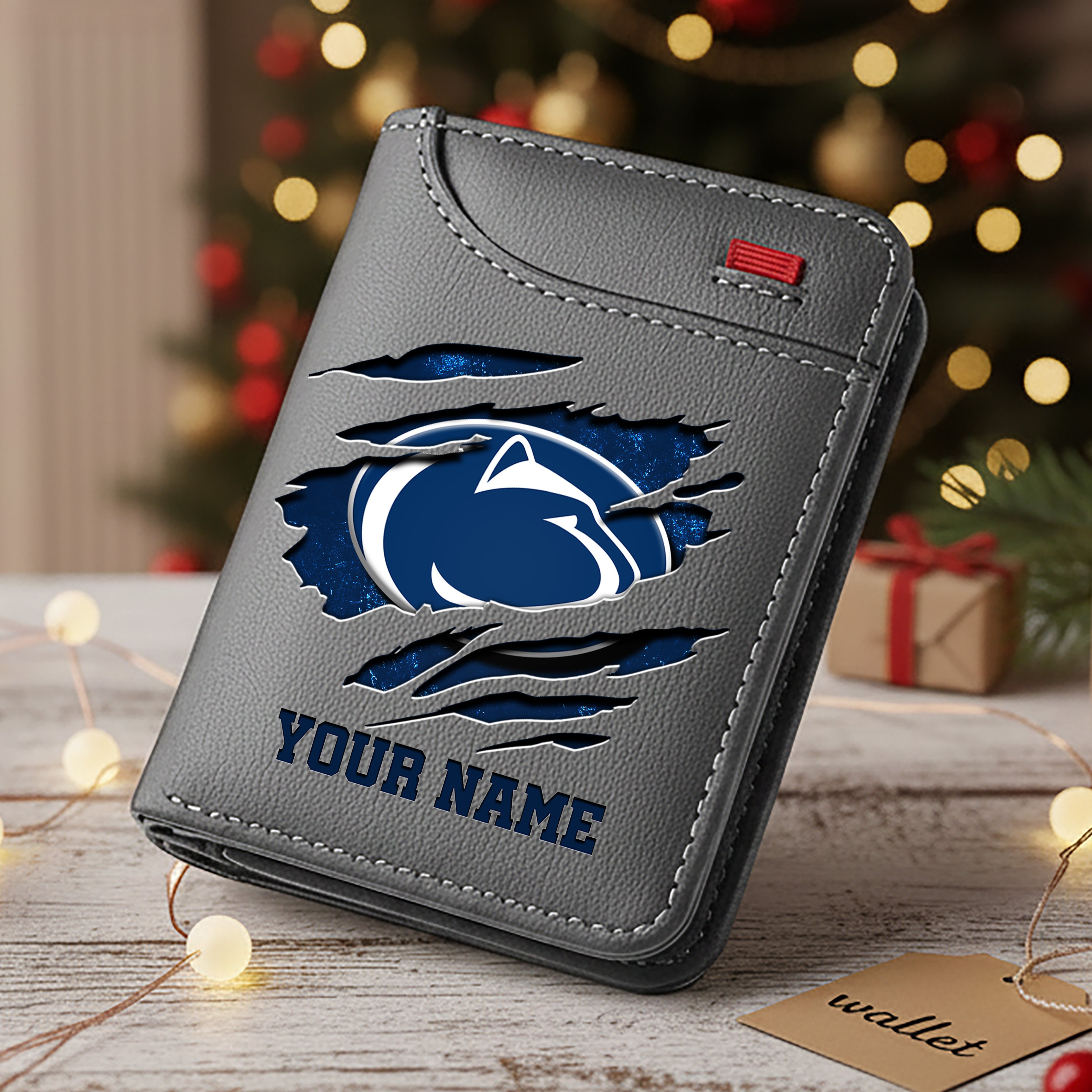Alternative view of Penn State Nittany Lions Men Wallet Custom Your Name, Football Team Men Wallet For Fans, Gifts For Football Lovers EHIVM-11194526A