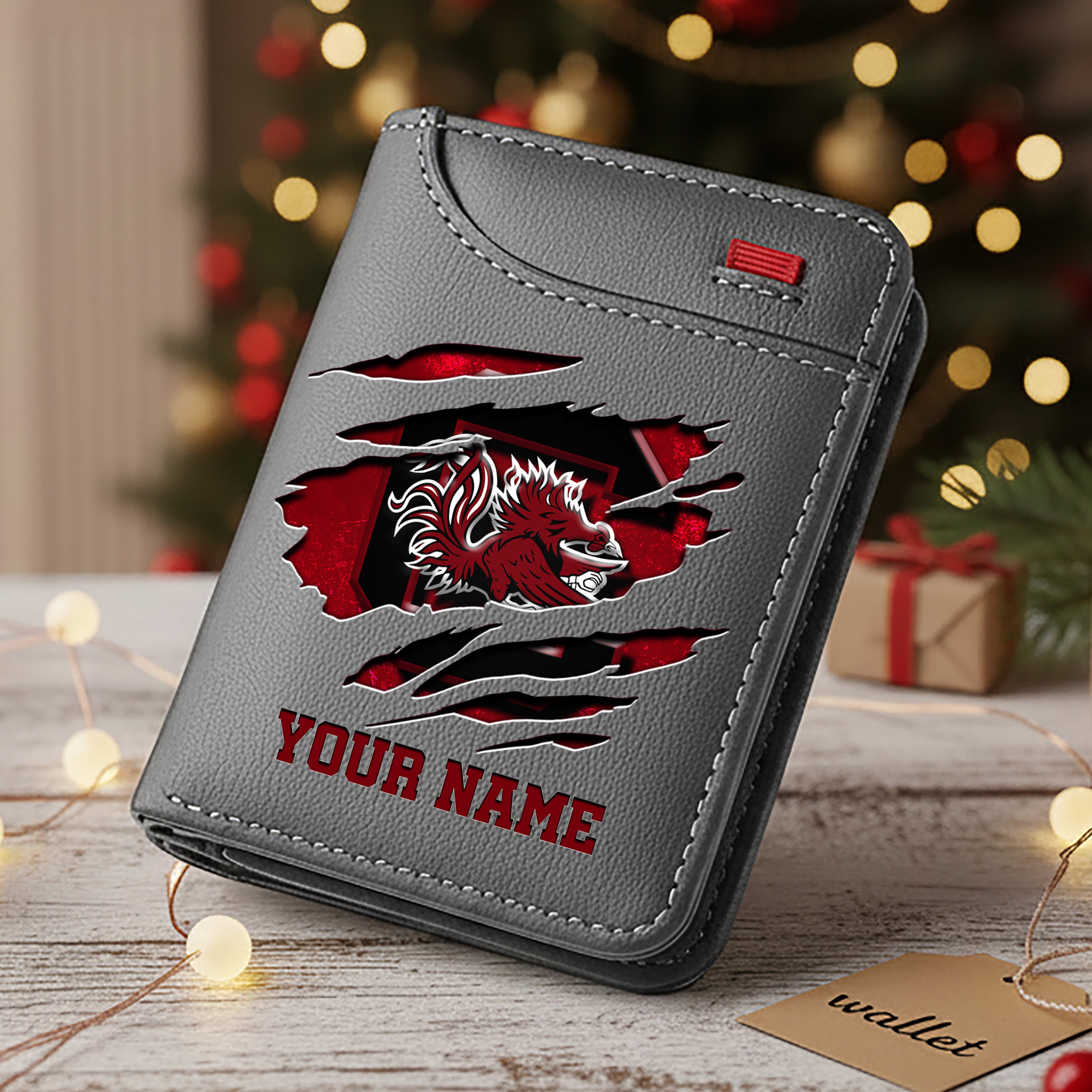 Alternative view of South Carolina Gamecocks Men Wallet Custom Your Name, Football Team Men Wallet For Fans, Gifts For Football Lovers EHIVM-11194526A