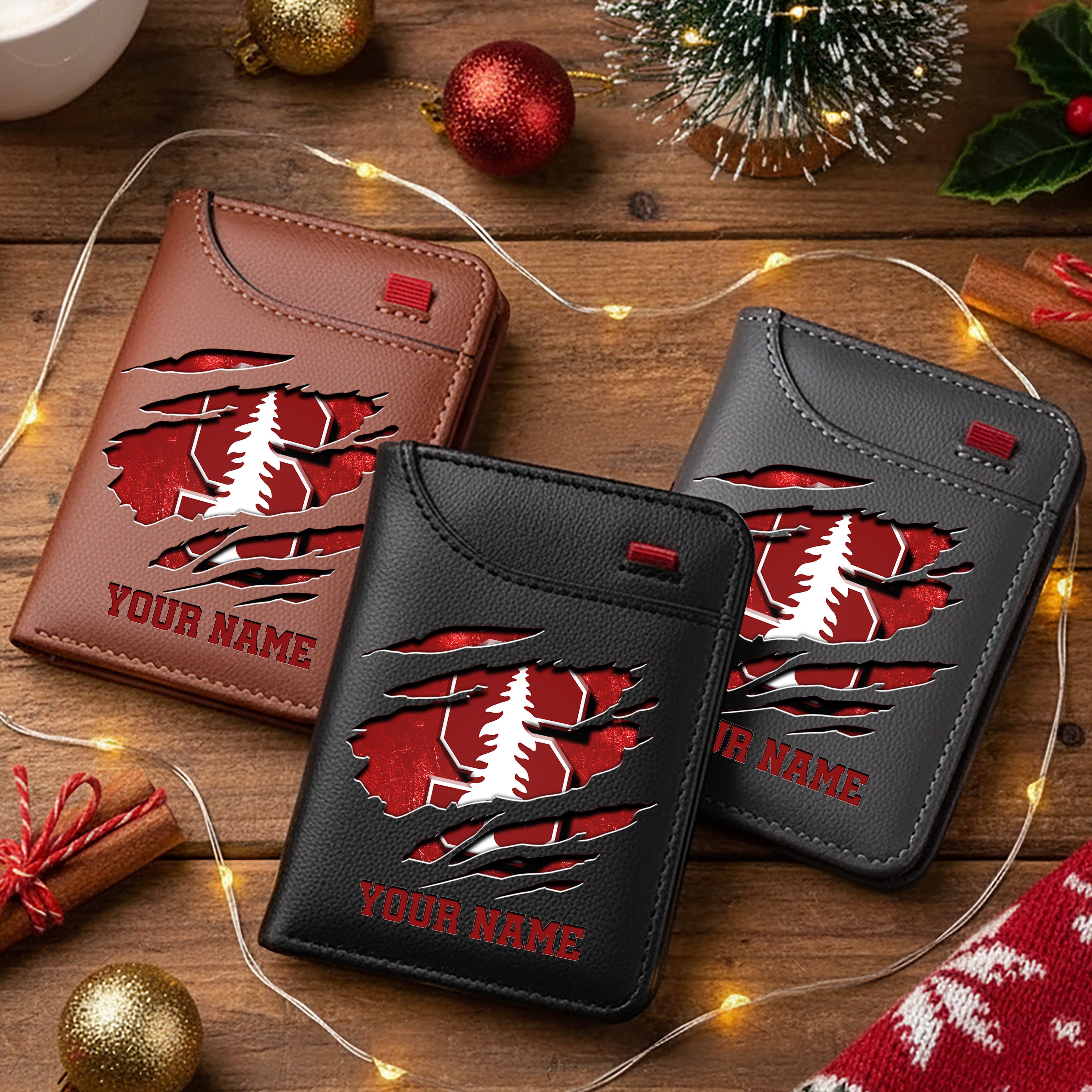Stanford Cardinal Men Wallet Custom Your Name, Football Team Men Wallet For Fans, Gifts For Football Lovers EHIVM-11194526A