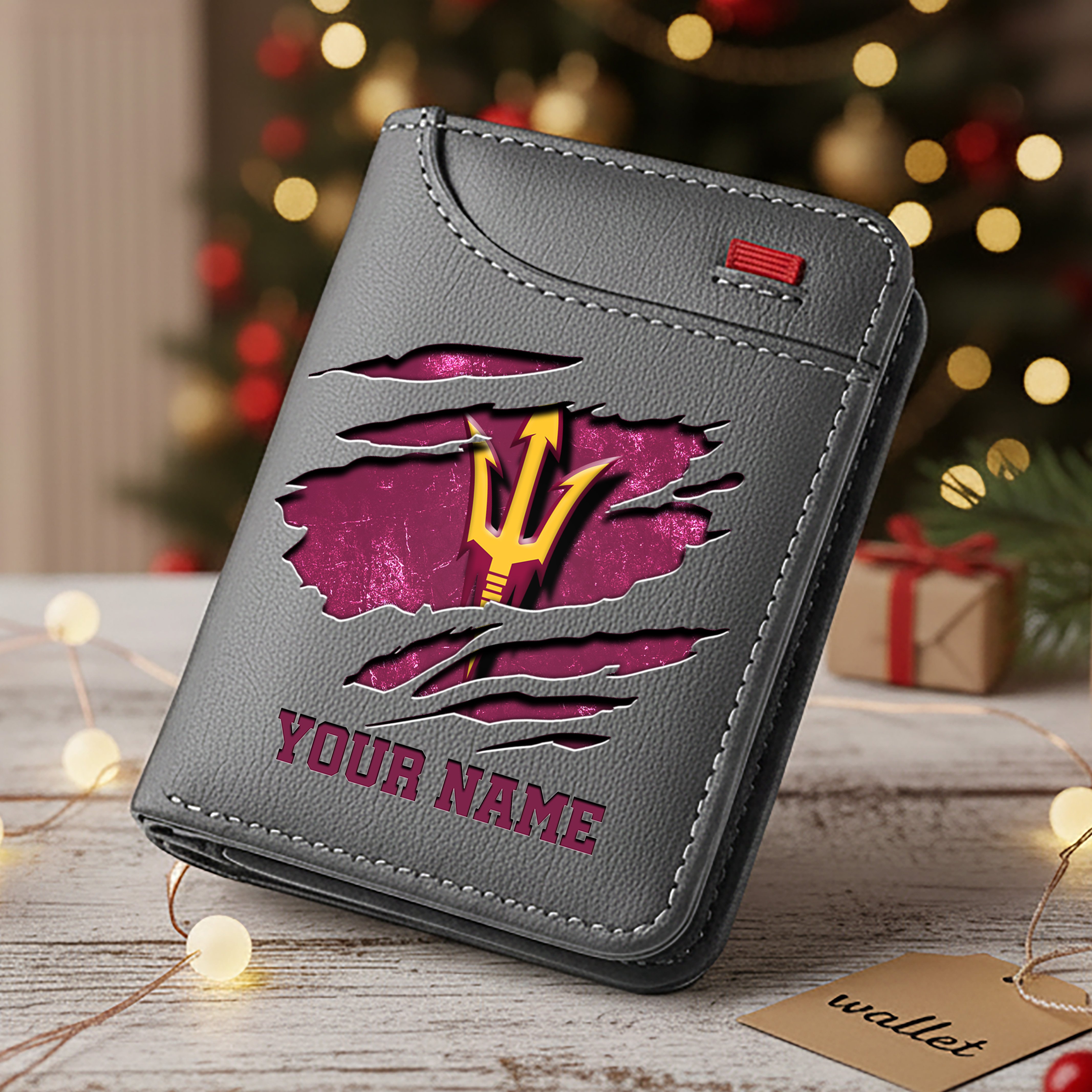 Alternative view of Arizona State Sun Devils Men Wallet Custom Your Name, Football Team Men Wallet For Fans, Gifts For Football Lovers EHIVM-11194526A