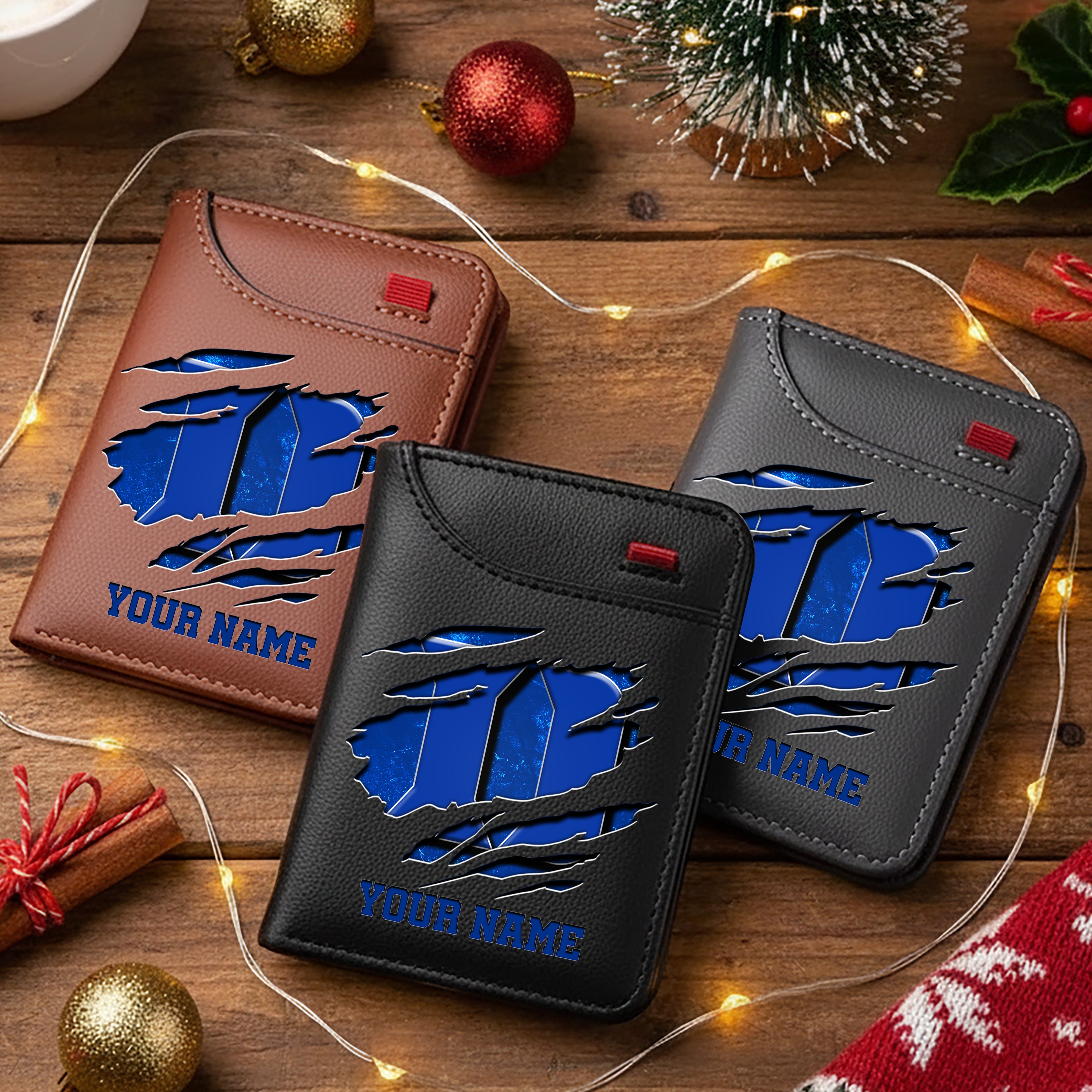 Duke Blue Devils Men Wallet Custom Your Name, Football Team Men Wallet For Fans, Gifts For Football Lovers EHIVM-11194526A