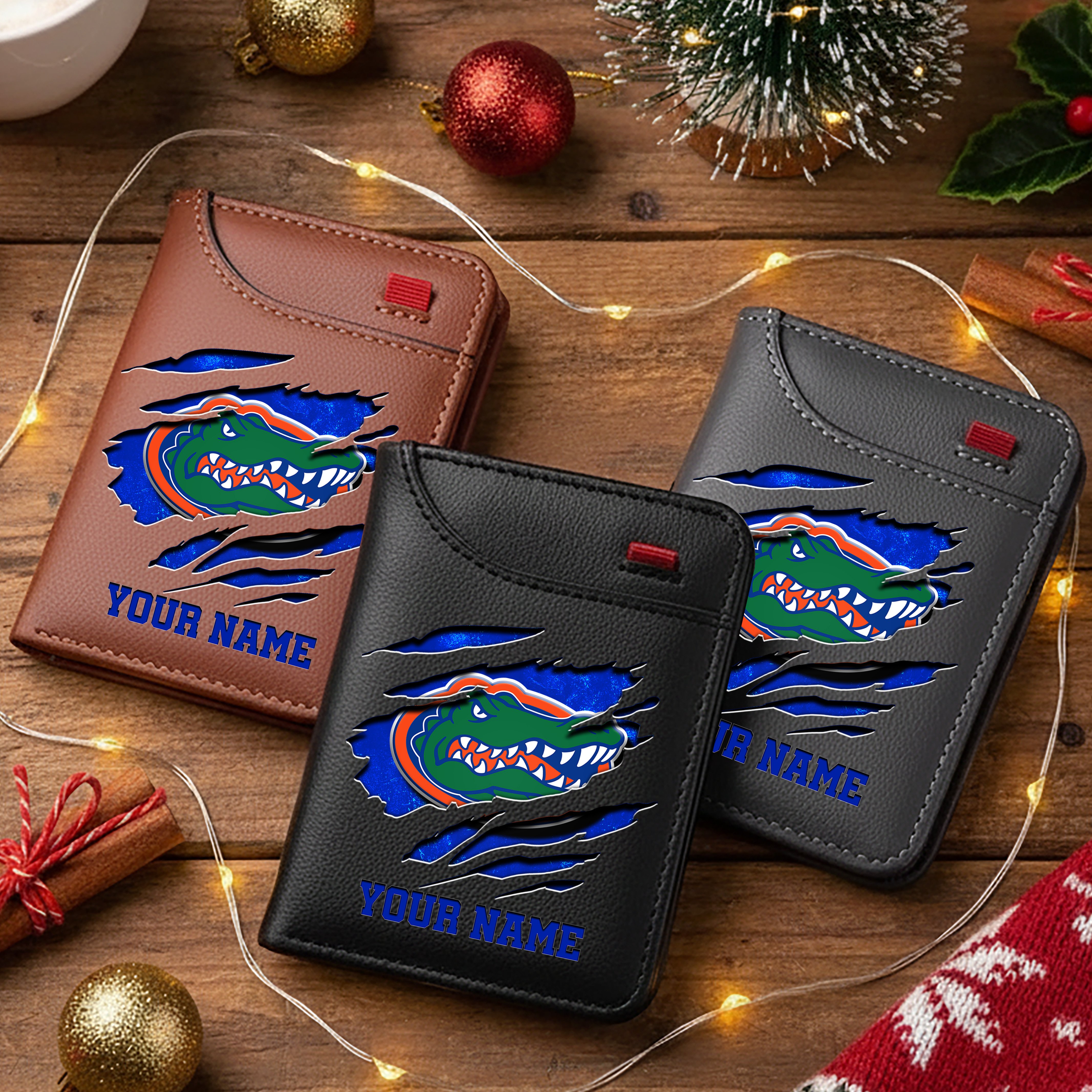 Florida Gators Men Wallet Custom Your Name, Football Team Men Wallet For Fans, Gifts For Football Lovers EHIVM-11194526A