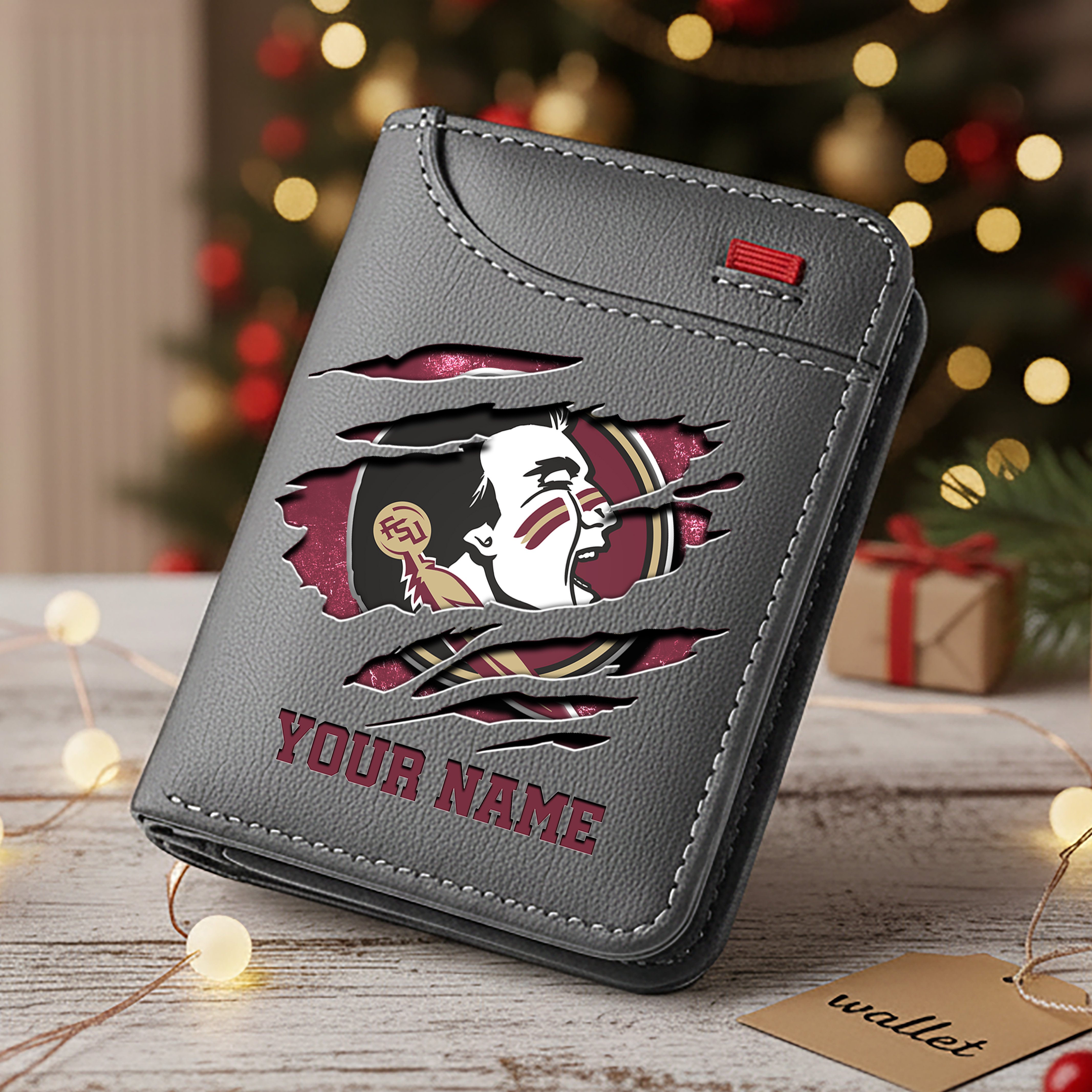 Alternative view of Florida State Seminoles Men Wallet Custom Your Name, Football Team Men Wallet For Fans, Gifts For Football Lovers EHIVM-11194526A