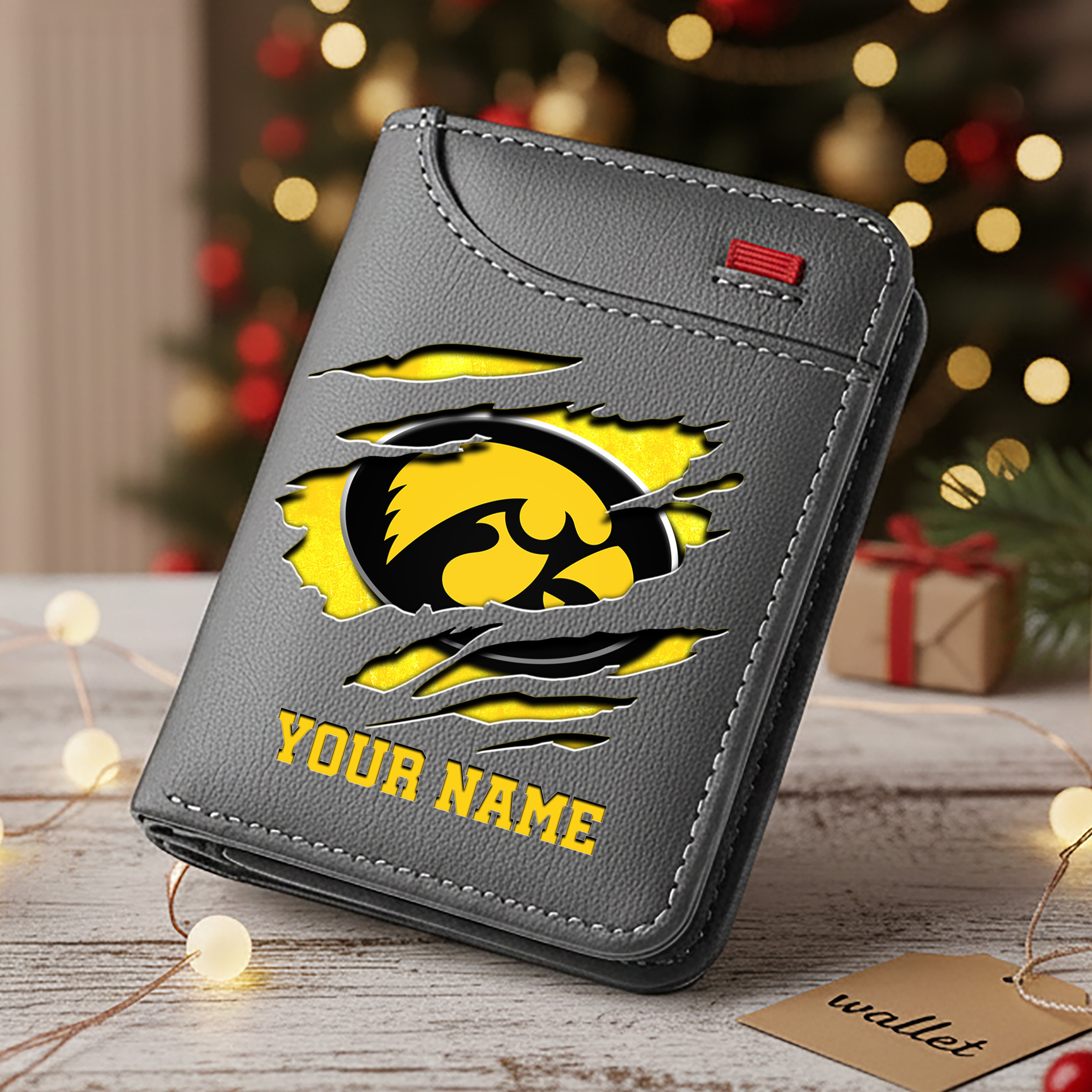 Alternative view of Iowa Hawkeyes Men Wallet Custom Your Name, Football Team Men Wallet For Fans, Gifts For Football Lovers EHIVM-11194526A