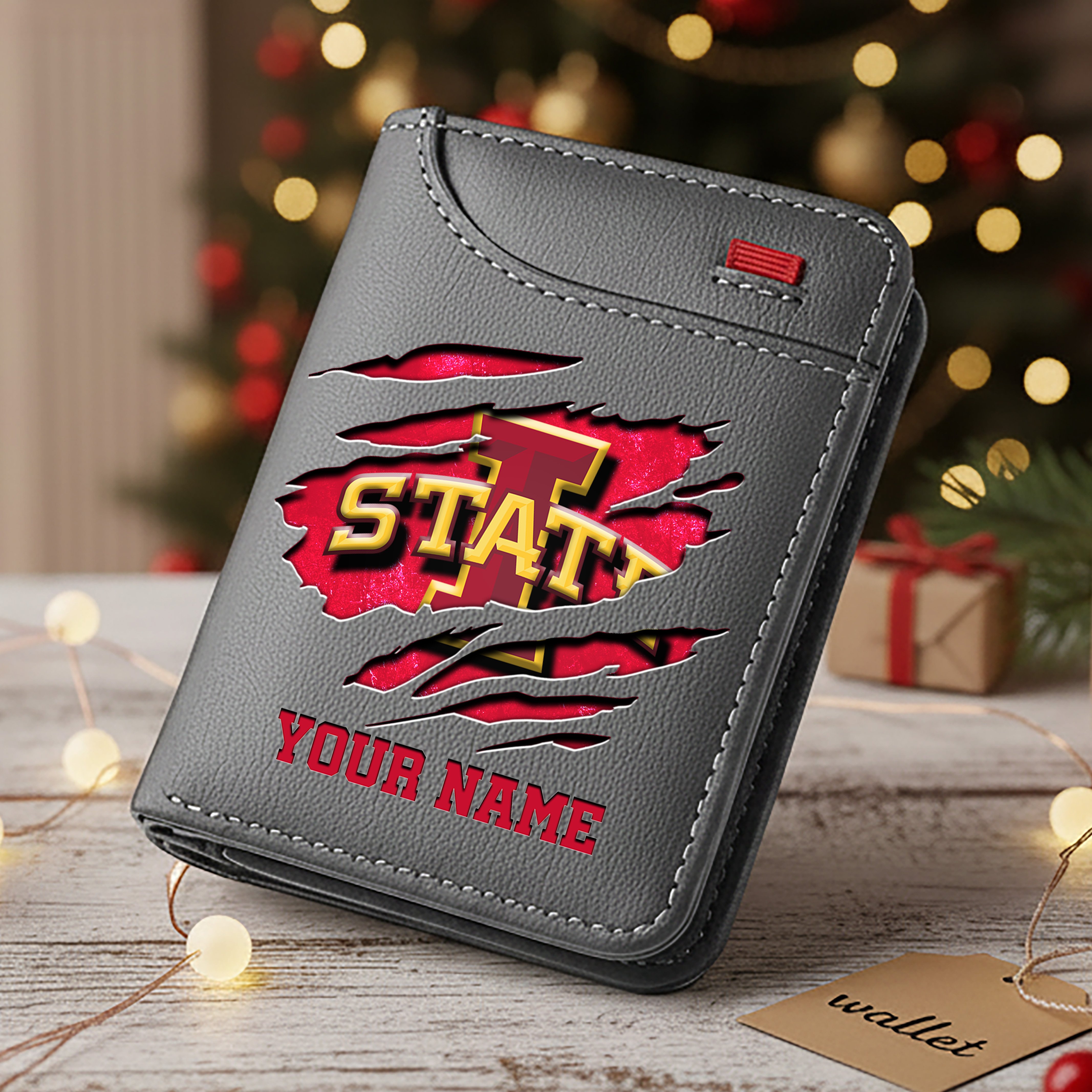 Alternative view of Iowa State Cyclones Men Wallet Custom Your Name, Football Team Men Wallet For Fans, Gifts For Football Lovers EHIVM-11194526A