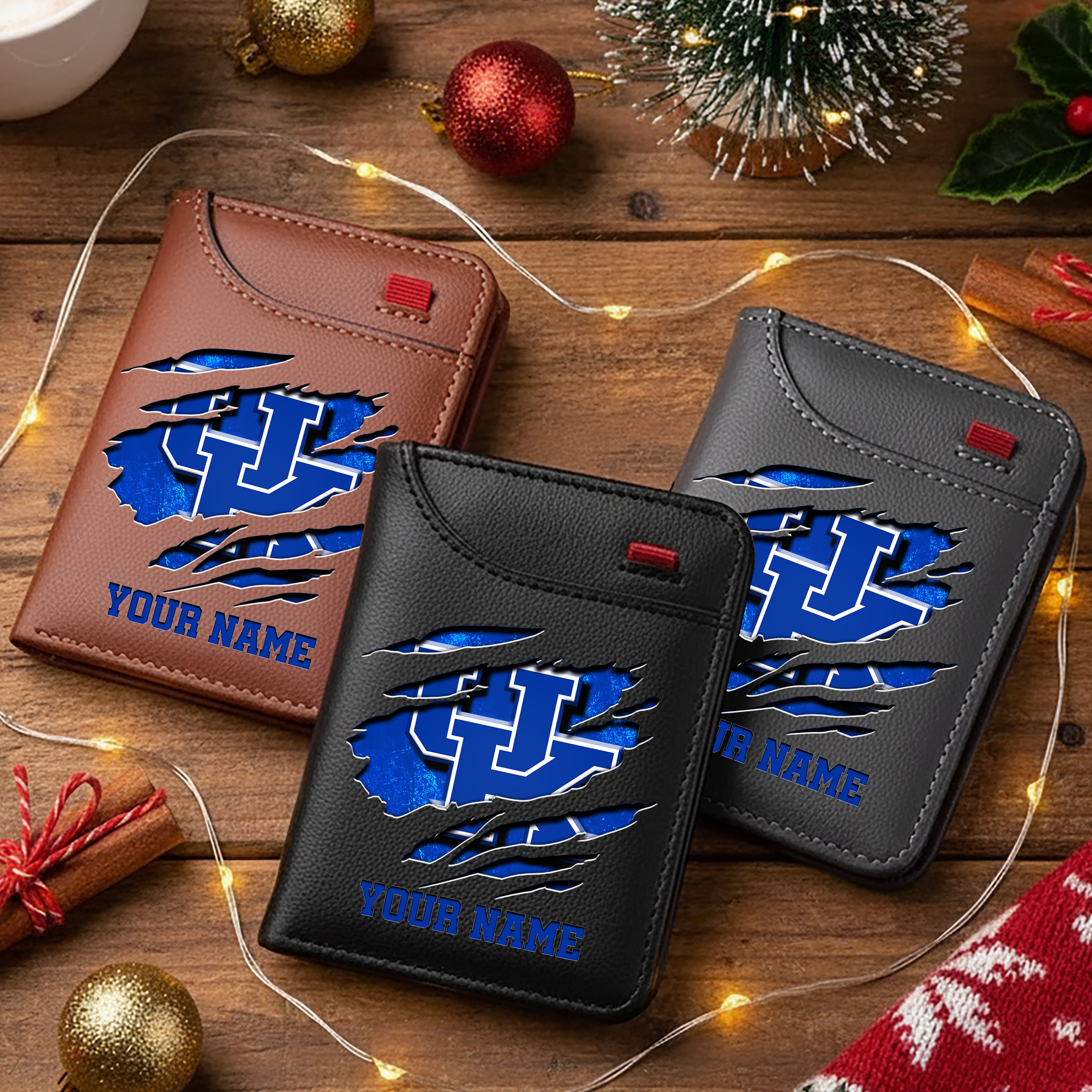 Kentucky Wildcats Men Wallet Custom Your Name, Football Team Men Wallet For Fans, Gifts For Football Lovers EHIVM-11194526A