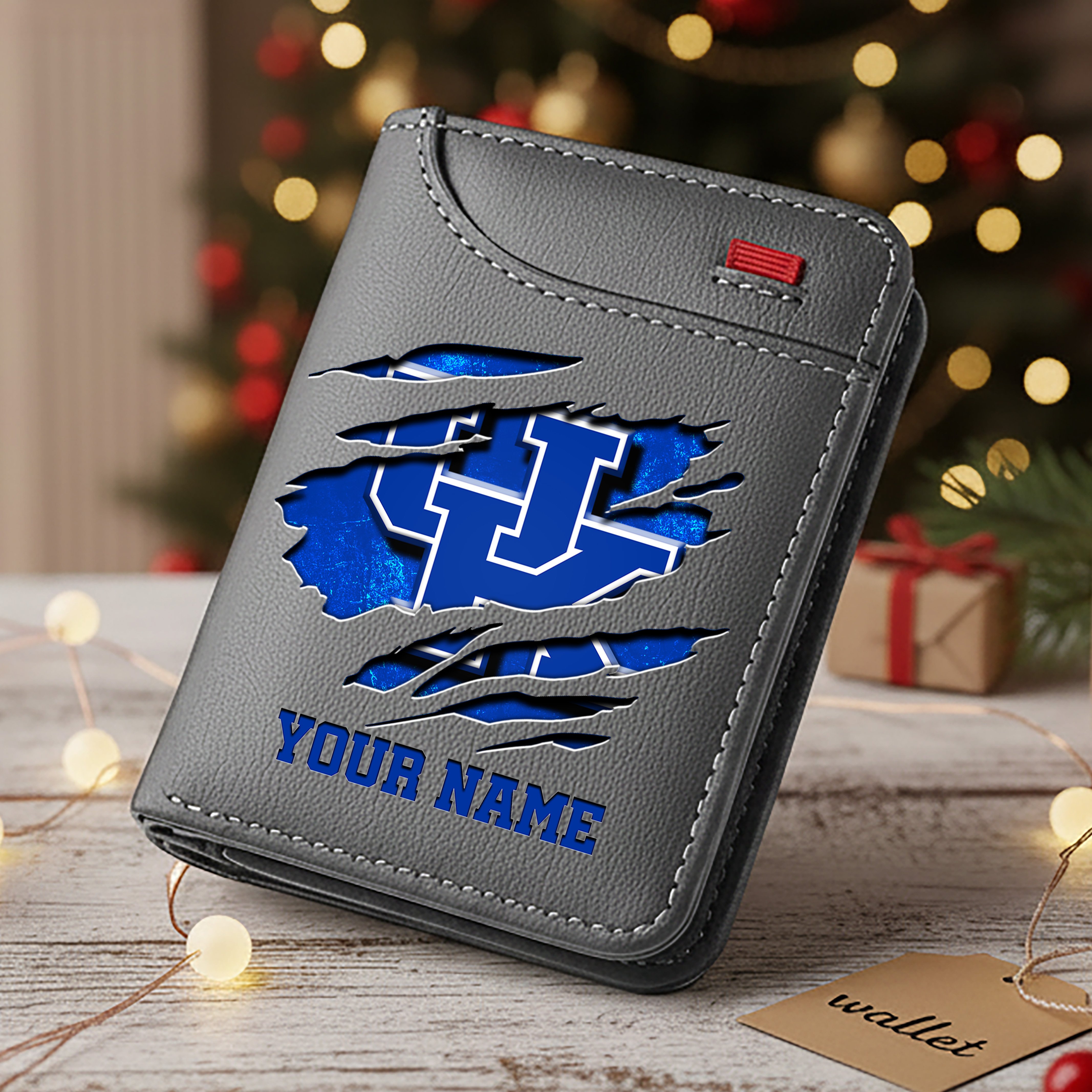 Alternative view of Kentucky Wildcats Men Wallet Custom Your Name, Football Team Men Wallet For Fans, Gifts For Football Lovers EHIVM-11194526A