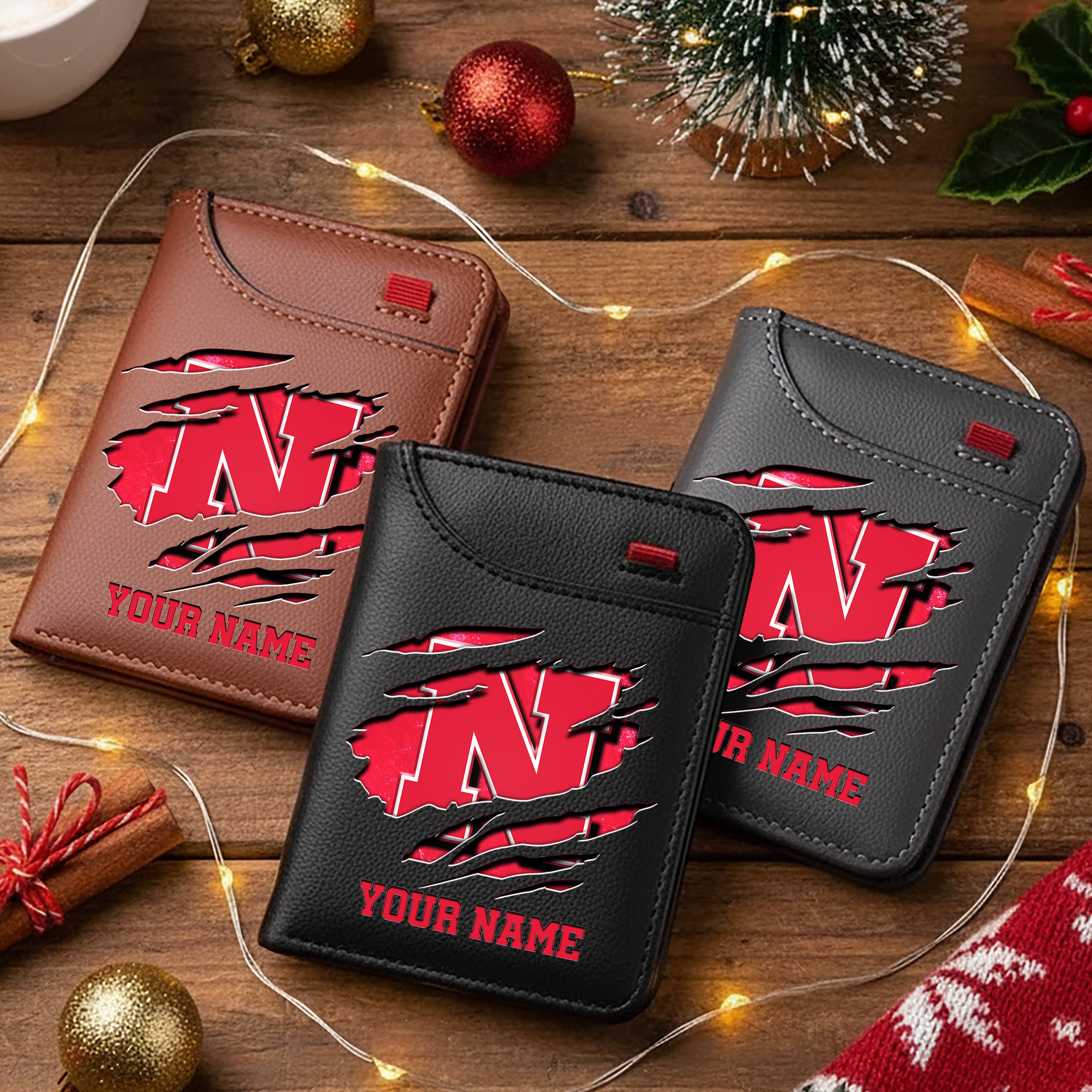 Nebraska Cornhuskers Men Wallet Custom Your Name, Football Team Men Wallet For Fans, Gifts For Football Lovers EHIVM-11194526A