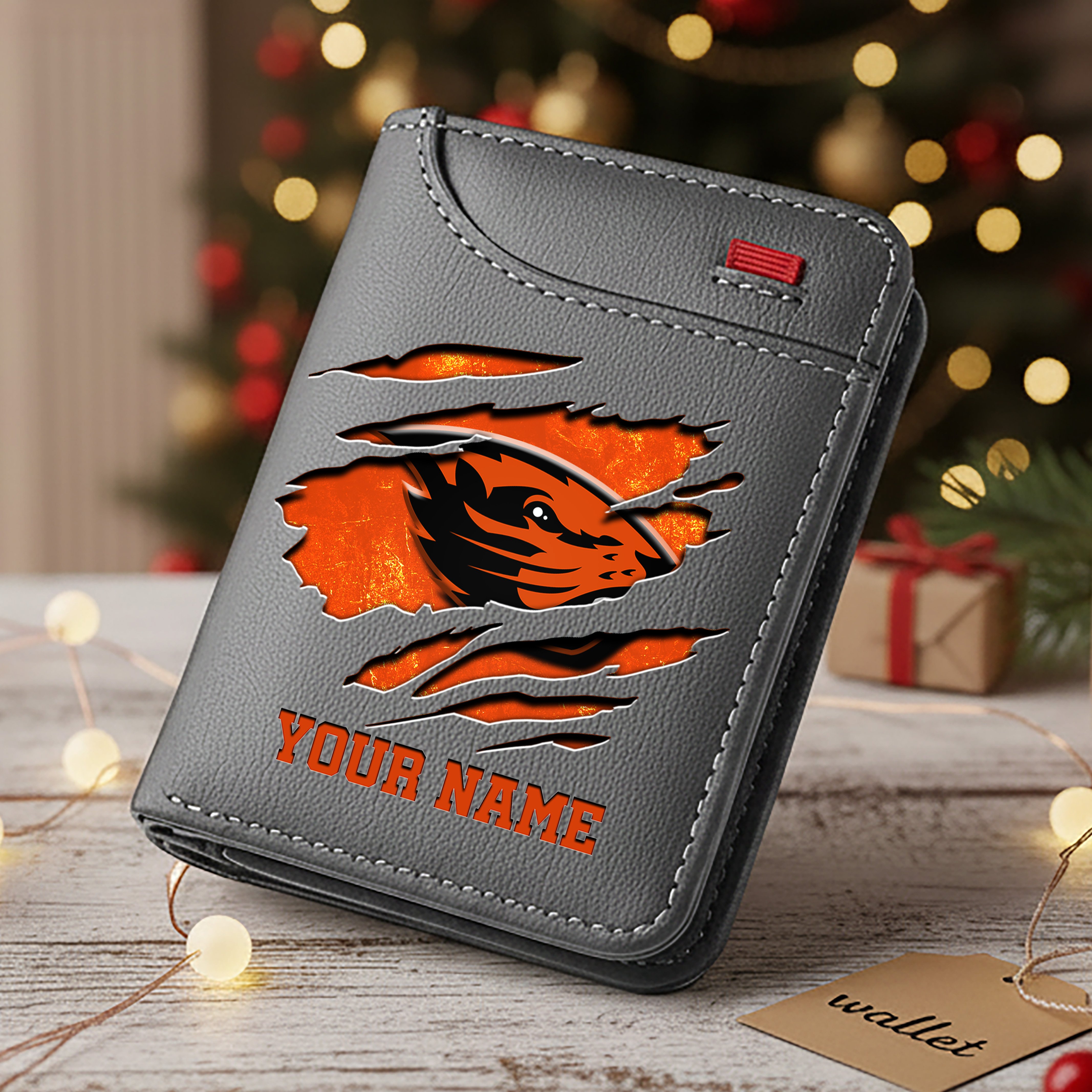 Alternative view of Oregon State Beavers Men Wallet Custom Your Name, Football Team Men Wallet For Fans, Gifts For Football Lovers EHIVM-11194526A