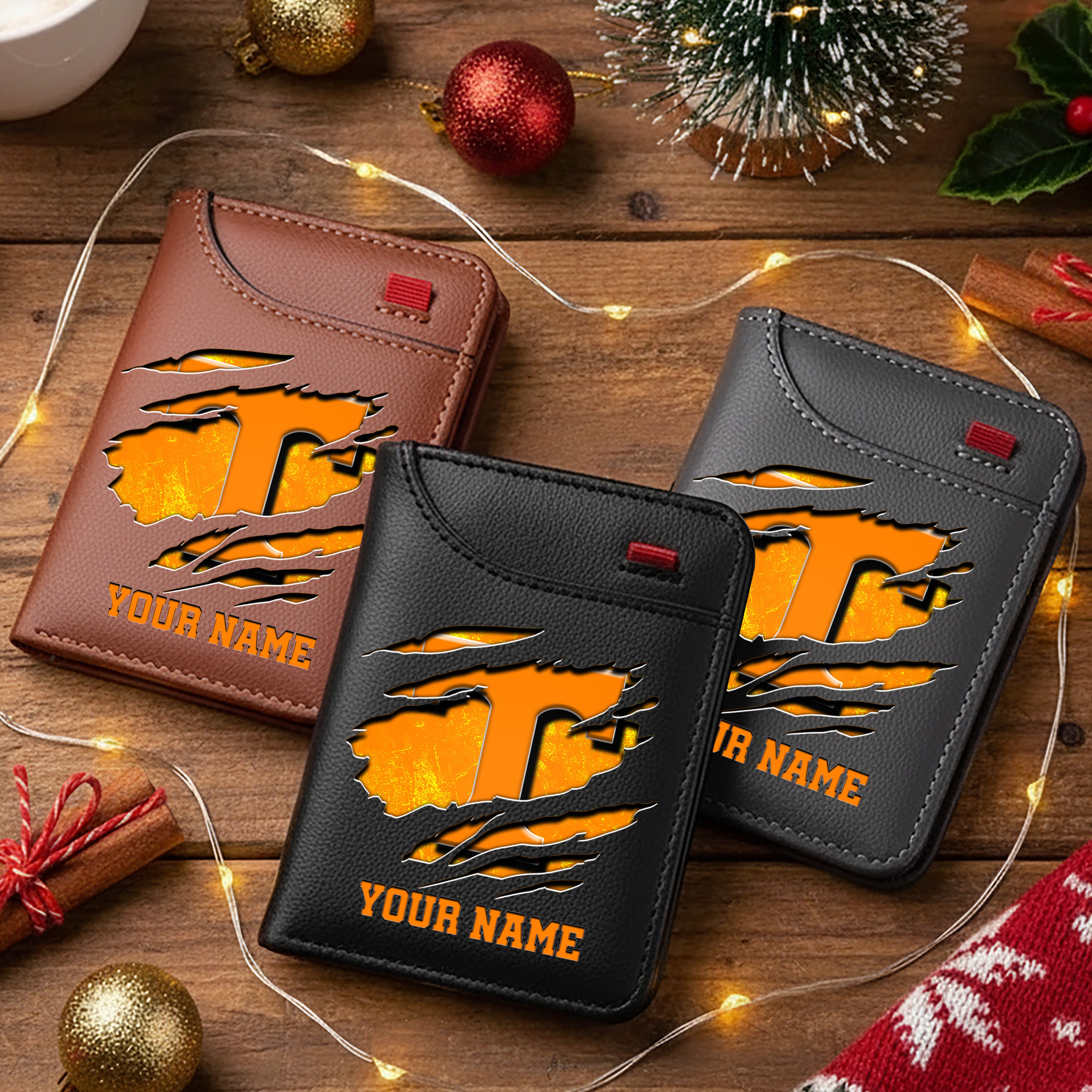 Tennessee Volunteers Men Wallet Custom Your Name, Football Team Men Wallet For Fans, Gifts For Football Lovers EHIVM-11194526A