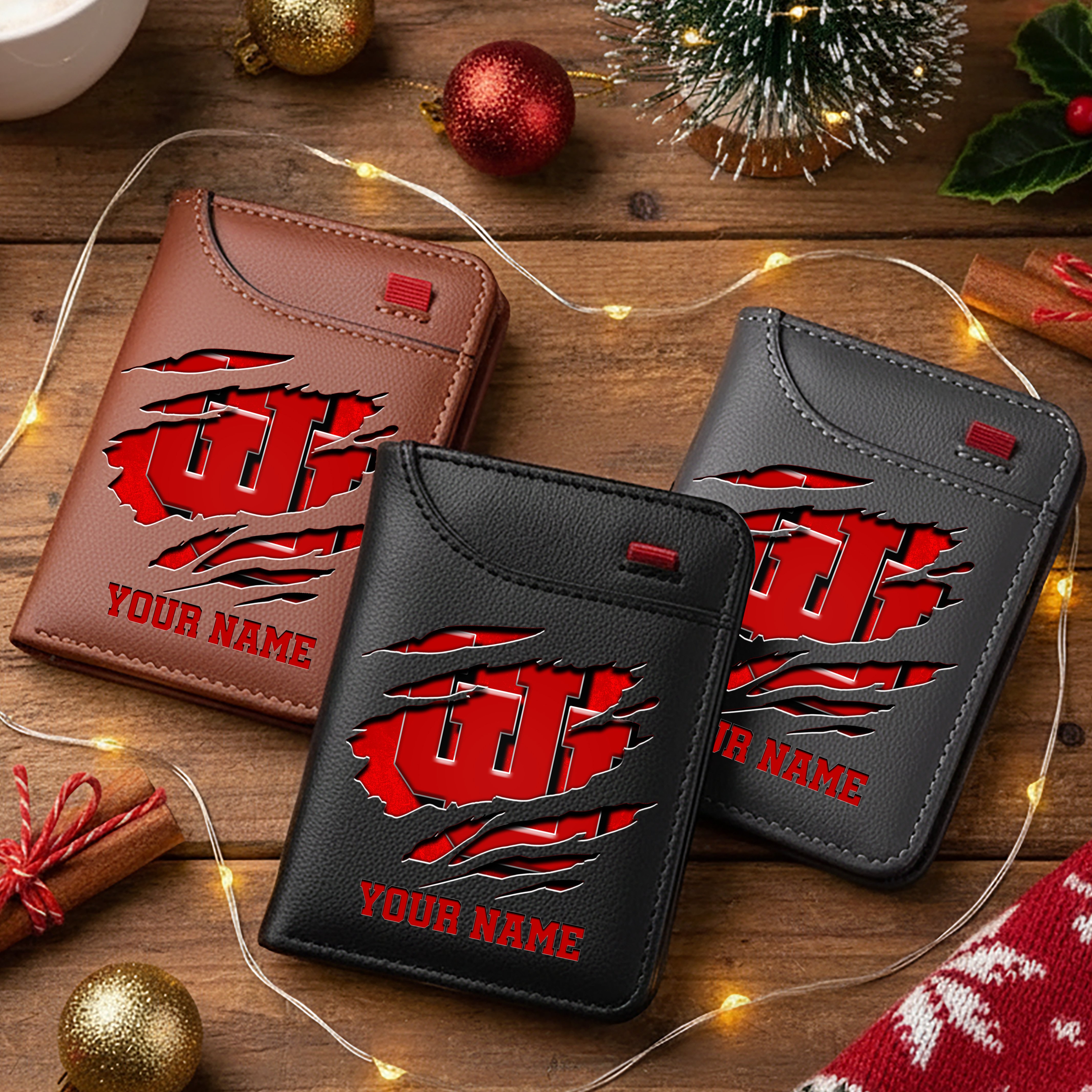 Utah Utes Men Wallet Custom Your Name, Football Team Men Wallet For Fans, Gifts For Football Lovers EHIVM-11194526A