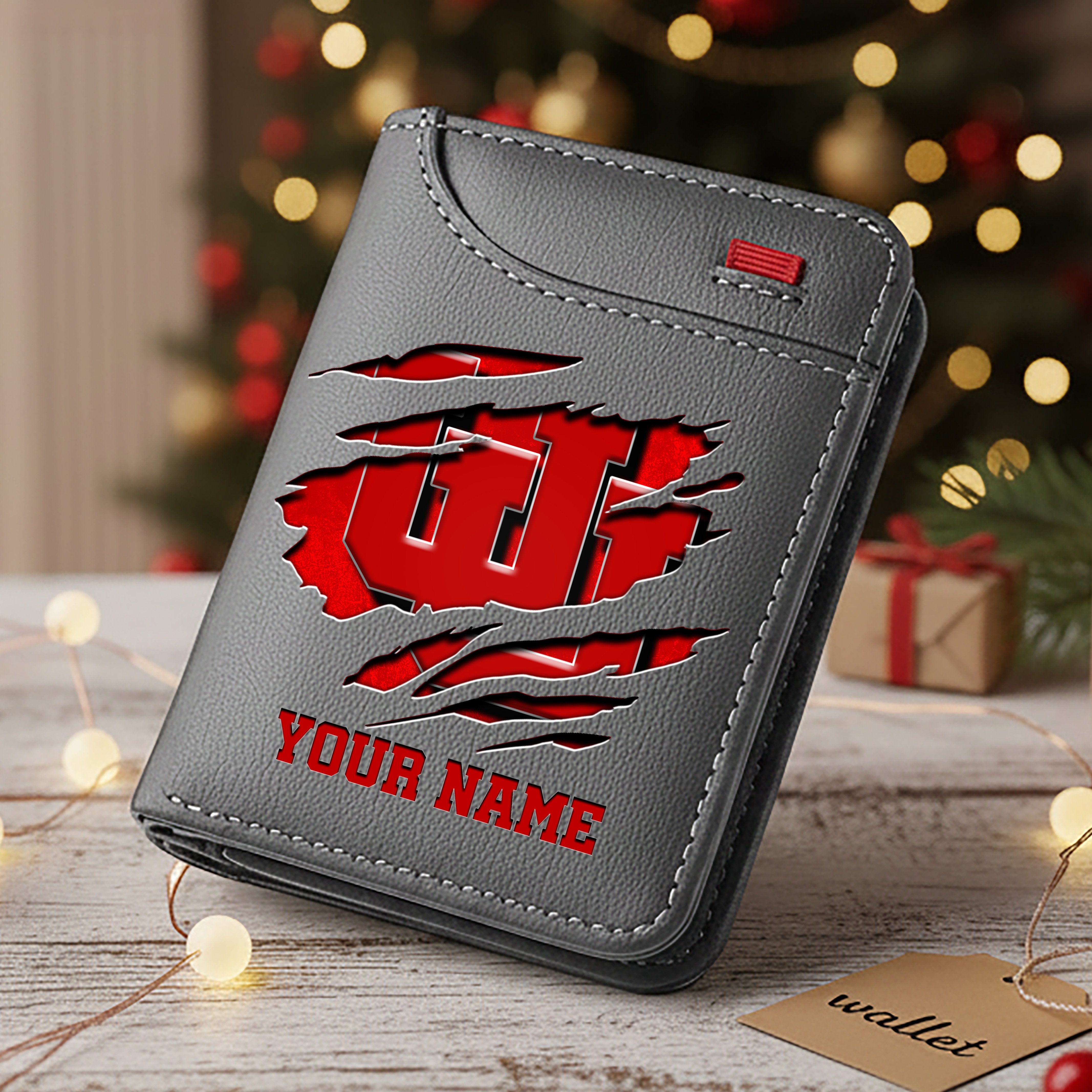 Alternative view of Utah Utes Men Wallet Custom Your Name, Football Team Men Wallet For Fans, Gifts For Football Lovers EHIVM-11194526A