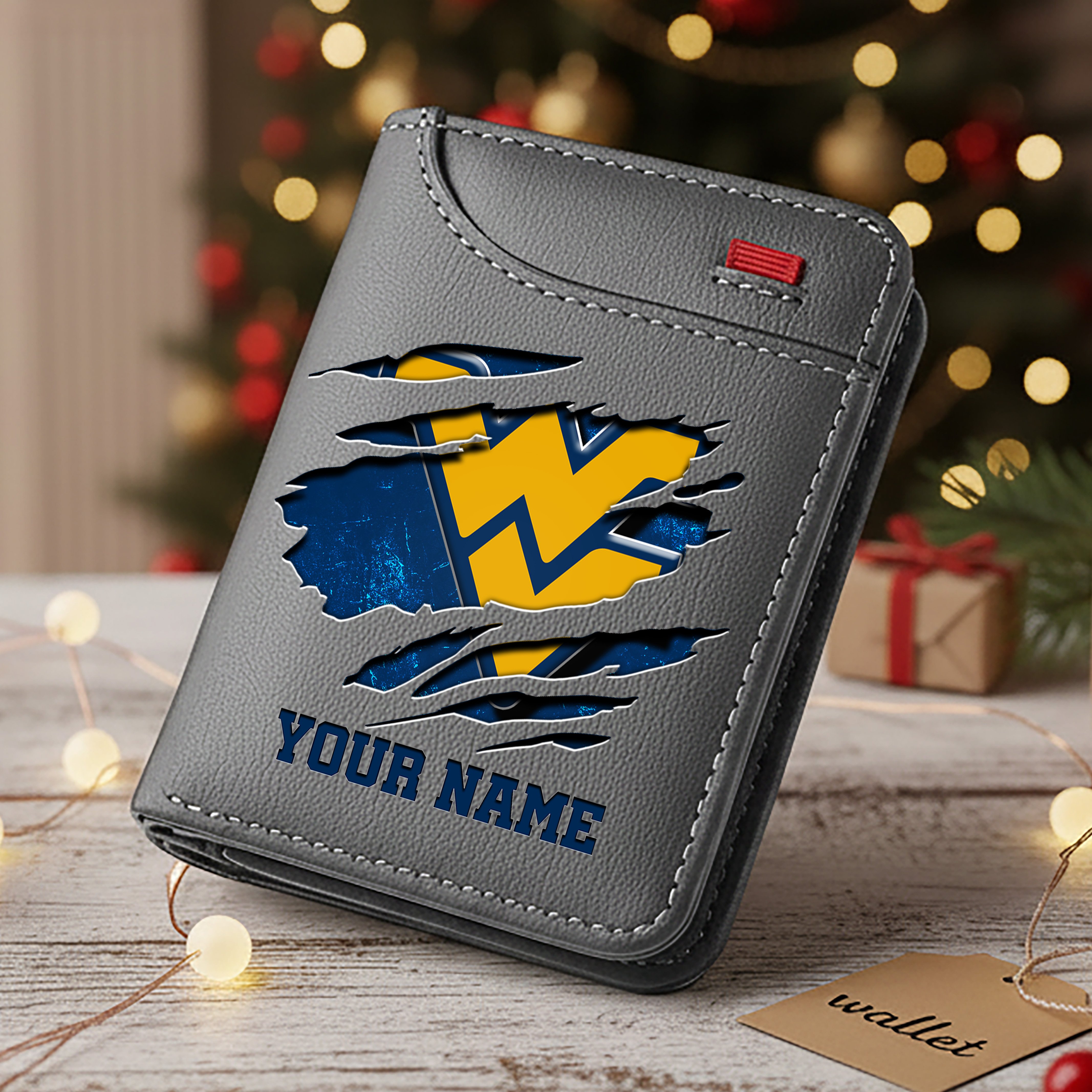Alternative view of West Virginia Mountaineers Men Wallet Custom Your Name, Football Team Men Wallet For Fans, Gifts For Football Lovers EHIVM-11194526A