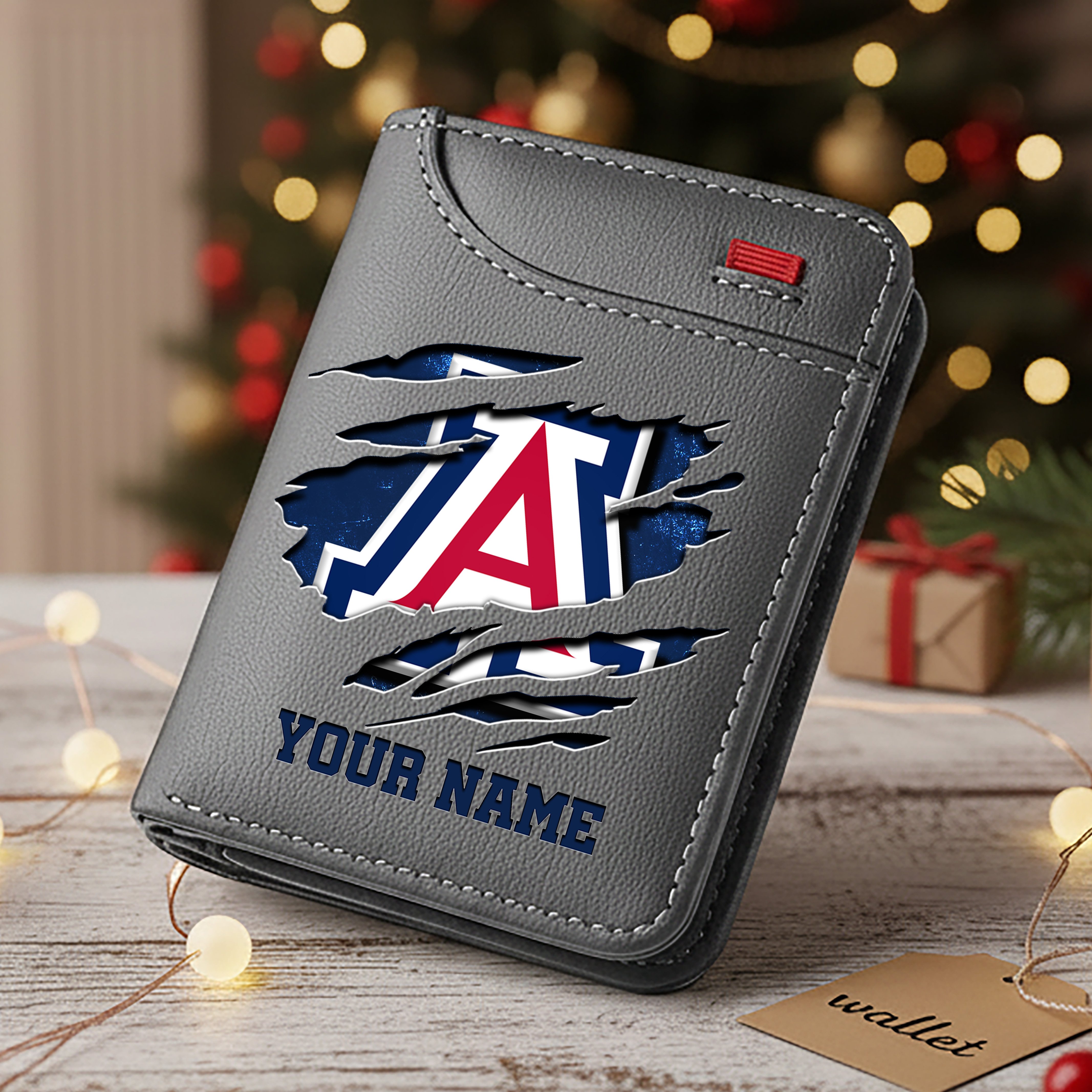 Alternative view of Arizona Wildcats Men Wallet Custom Your Name, Football Team Men Wallet For Fans, Gifts For Football Lovers EHIVM-11194526A