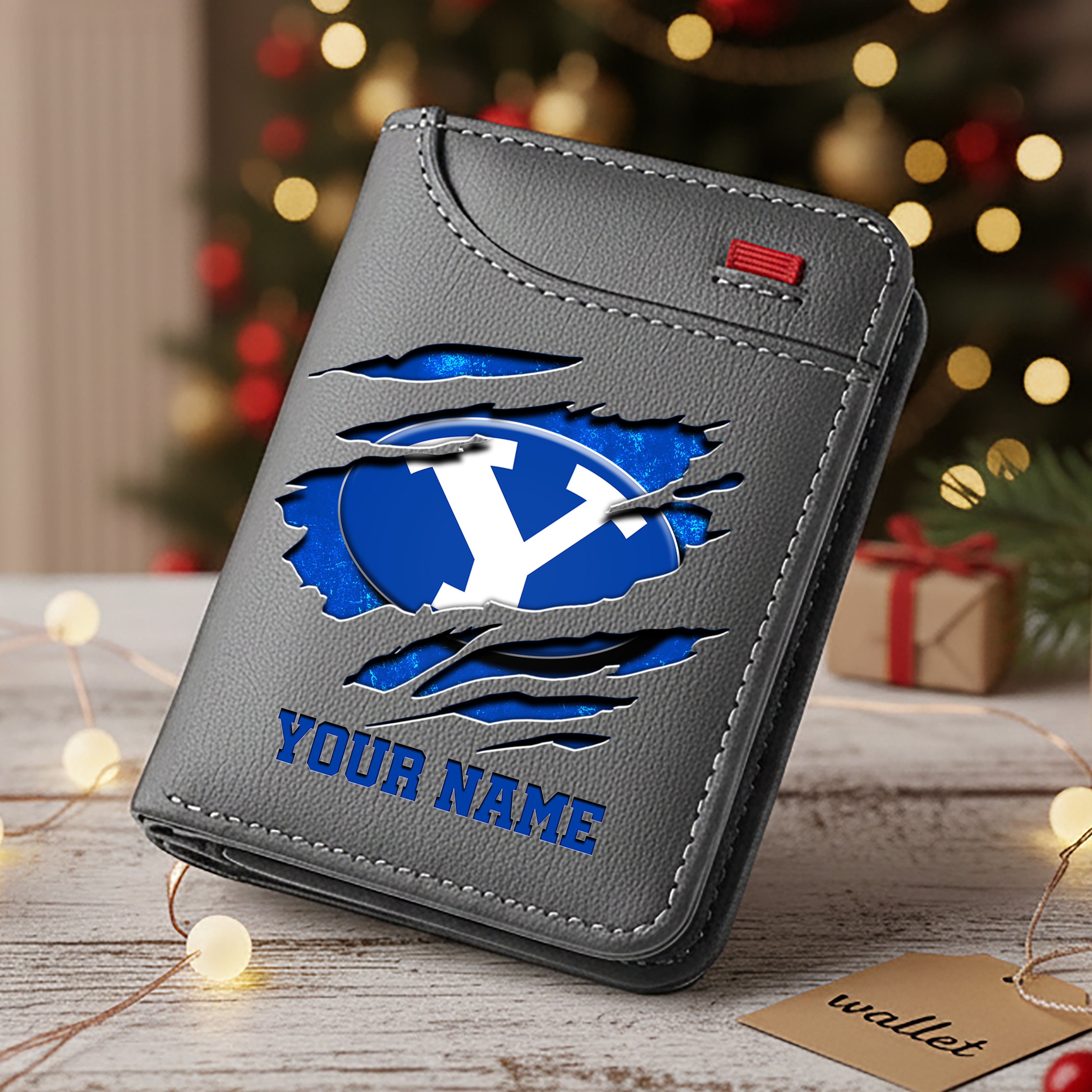 Alternative view of BYU Cougars Men Wallet Custom Your Name, Football Team Men Wallet For Fans, Gifts For Football Lovers EHIVM-11194526A