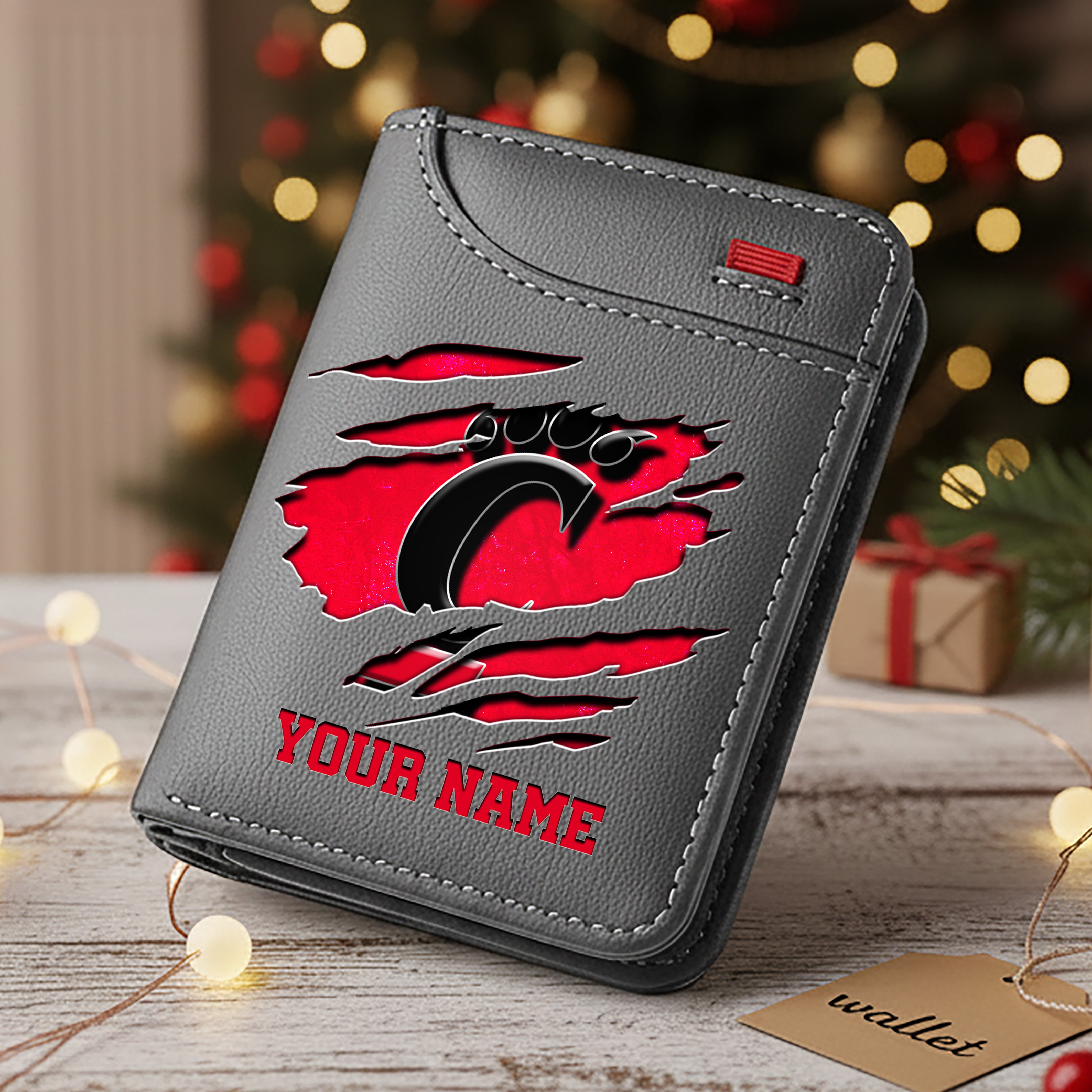 Alternative view of Cincinnati Bearcats Men Wallet Custom Your Name, Football Team Men Wallet For Fans, Gifts For Football Lovers EHIVM-11194526A