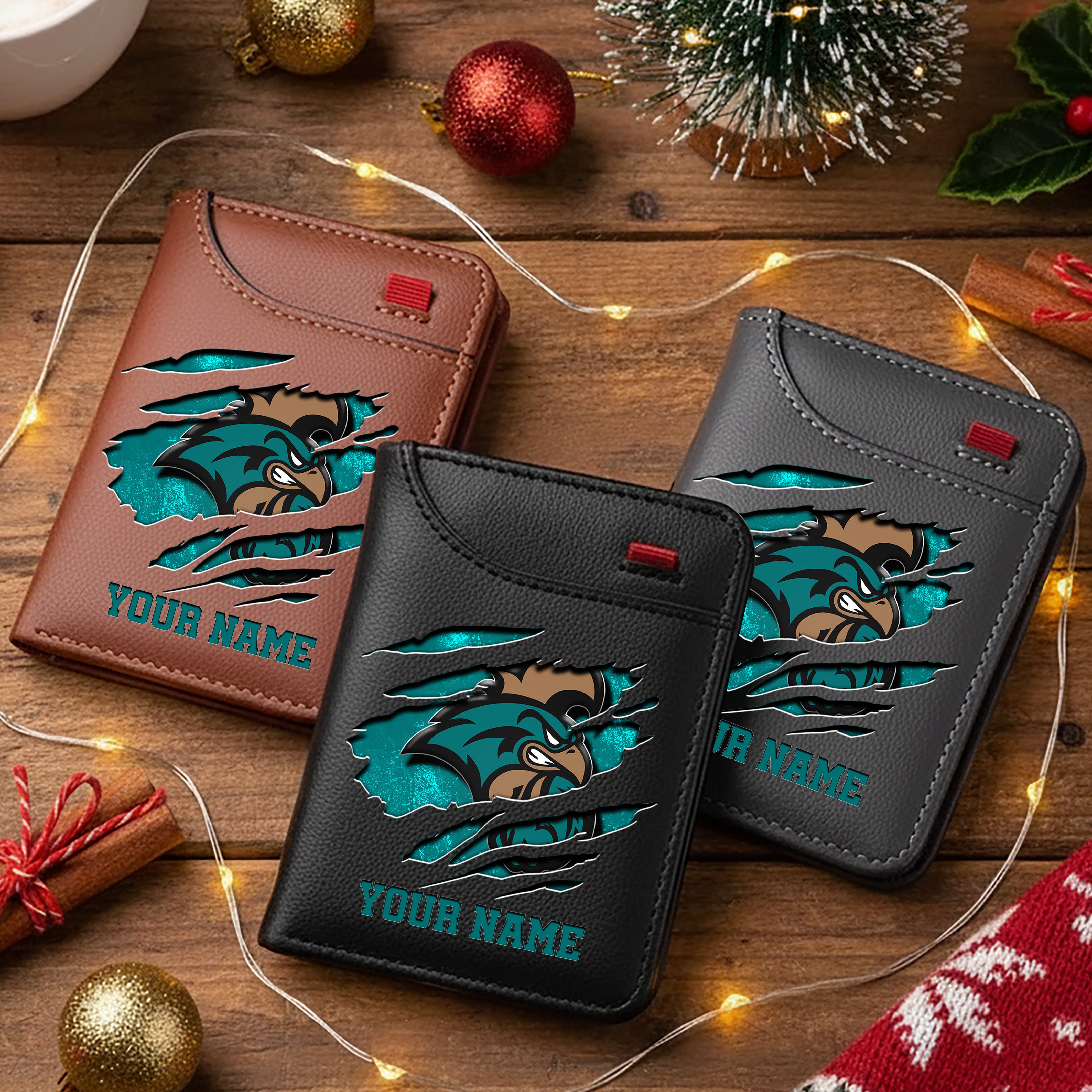 Coastal Carolina Chanticleers Men Wallet Custom Your Name, Football Team Men Wallet For Fans, Gifts For Football Lovers EHIVM-11194526A
