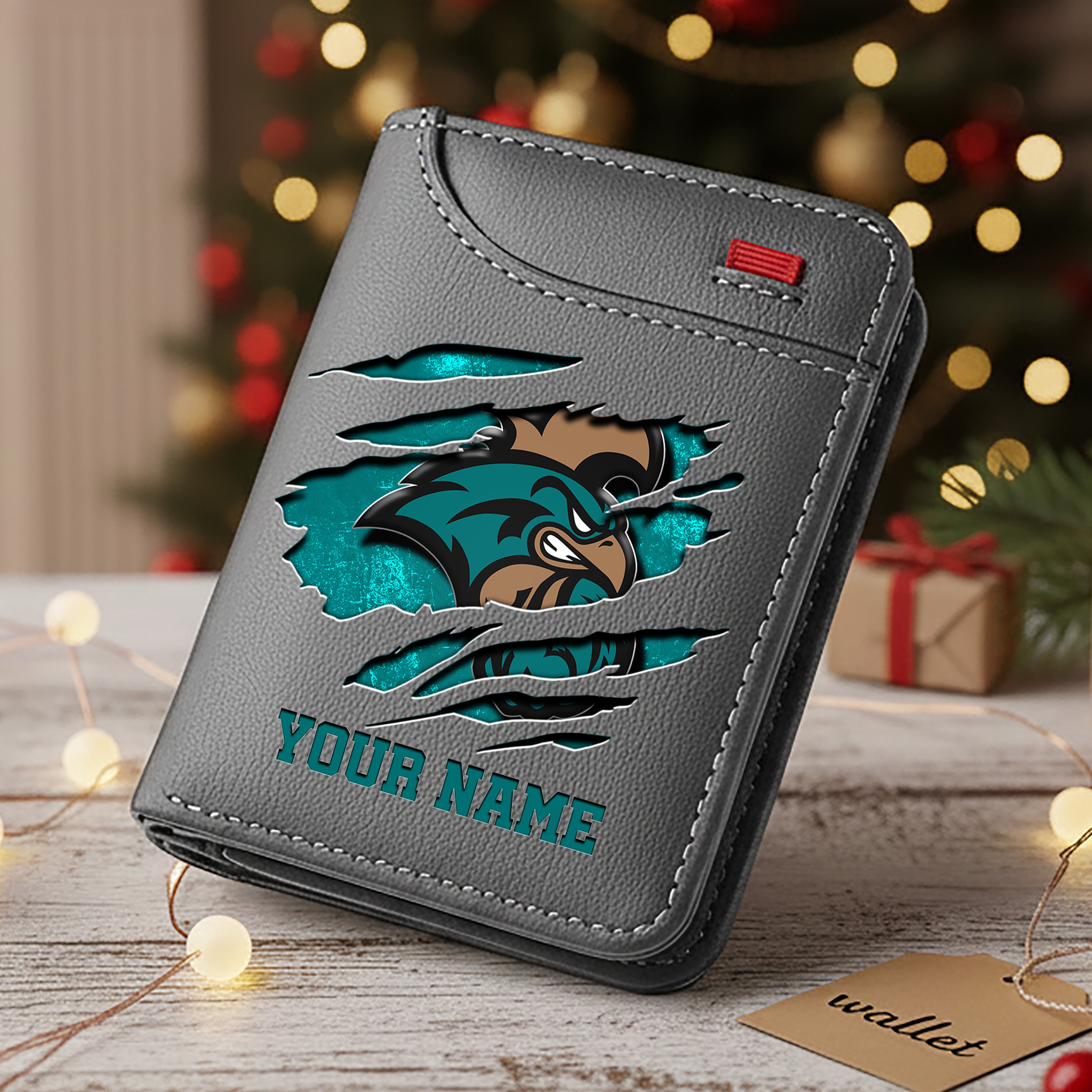 Alternative view of Coastal Carolina Chanticleers Men Wallet Custom Your Name, Football Team Men Wallet For Fans, Gifts For Football Lovers EHIVM-11194526A