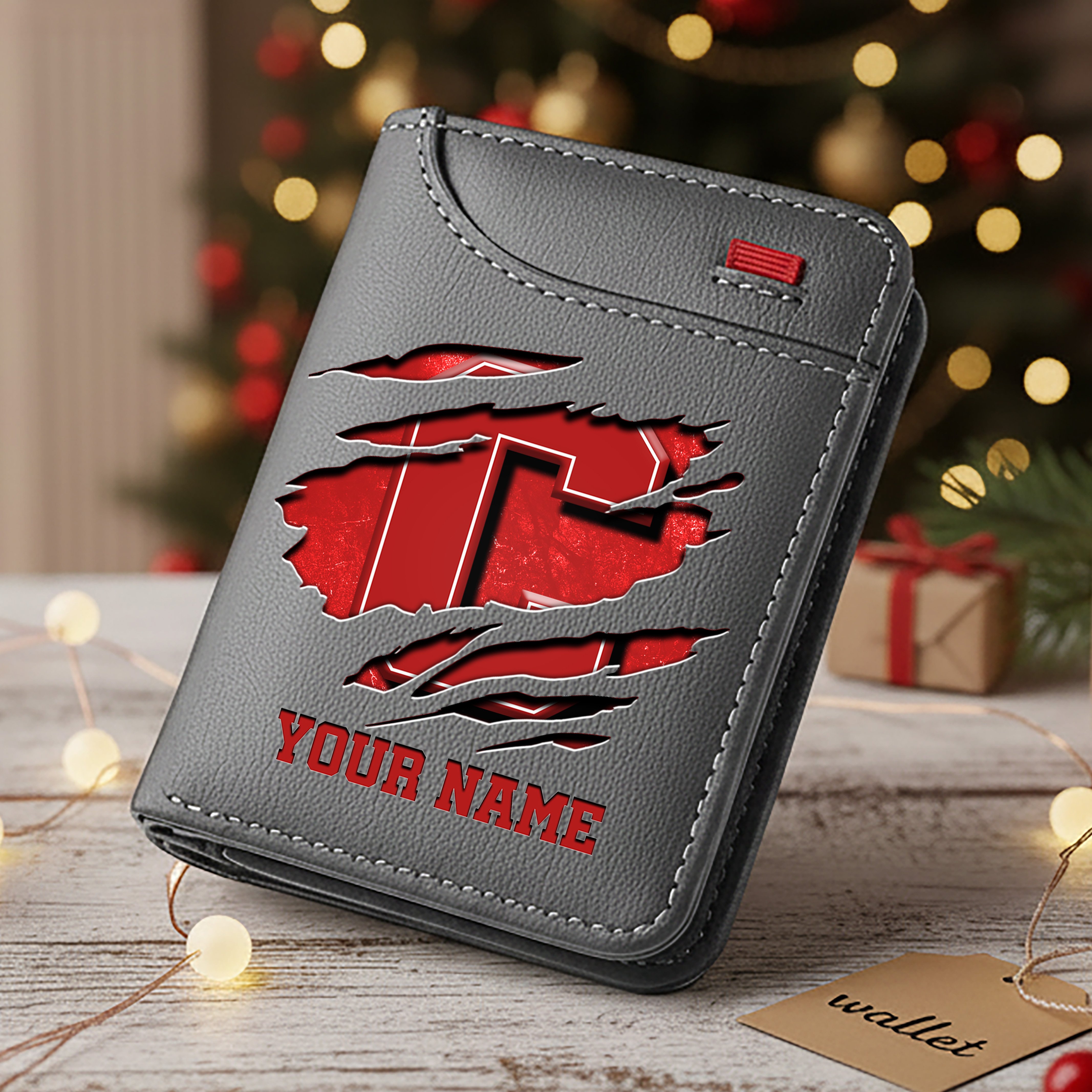 Alternative view of Cornell Big Red Men Wallet Custom Your Name, Football Team Men Wallet For Fans, Gifts For Football Lovers EHIVM-11194526A