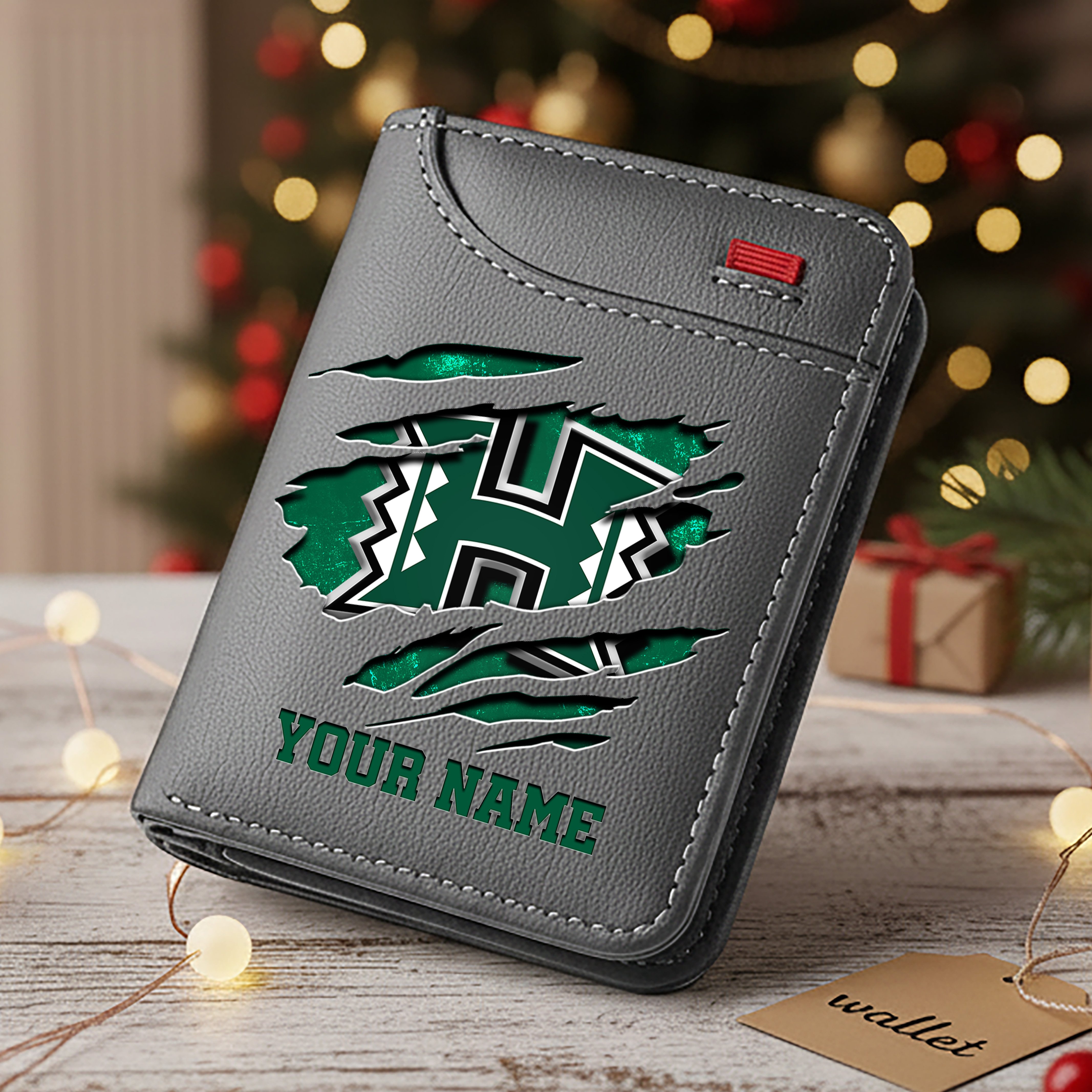 Alternative view of Hawaii Rainbow Warriors Men Wallet Custom Your Name, Football Team Men Wallet For Fans, Gifts For Football Lovers EHIVM-11194526A