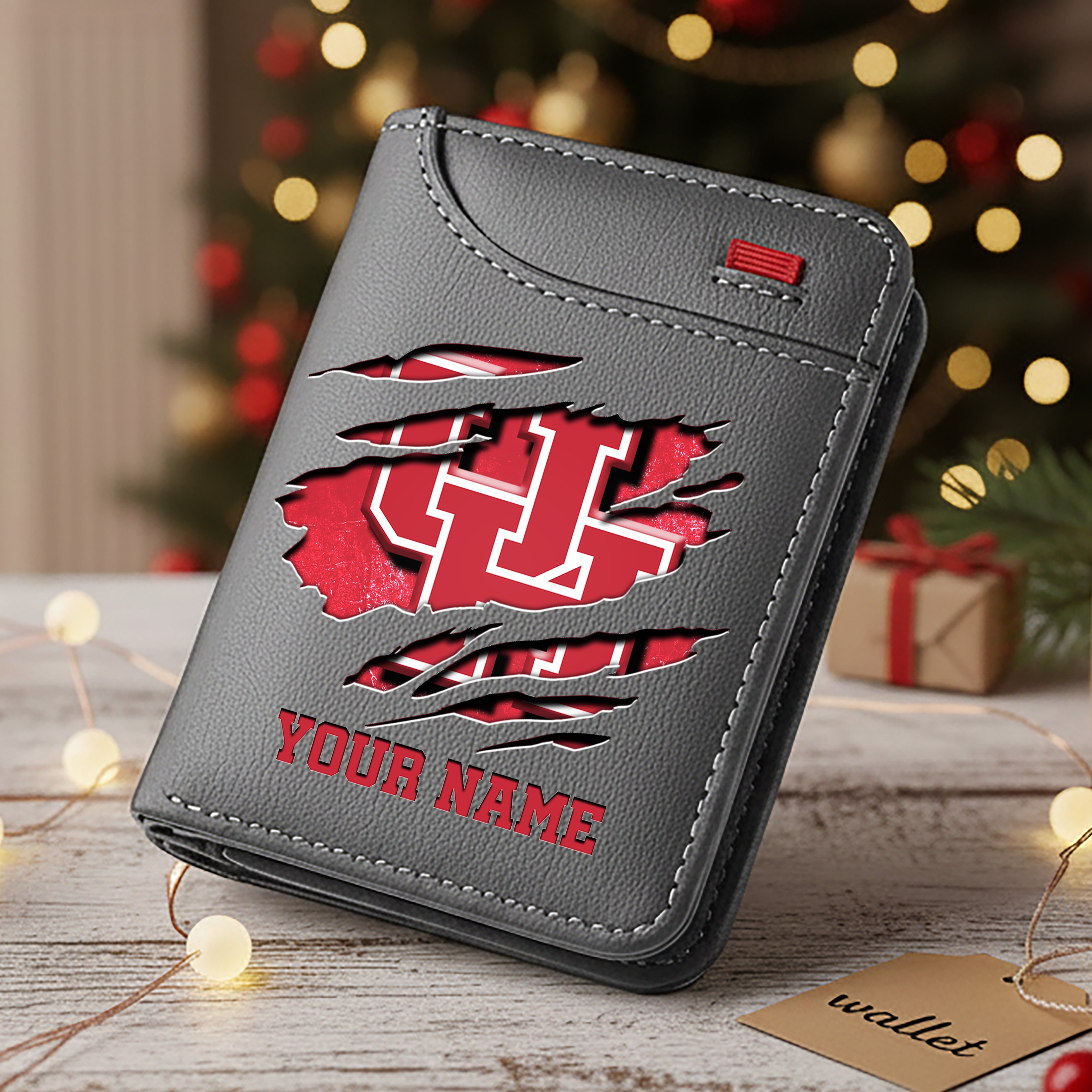 Alternative view of Houston Cougars Men Wallet Custom Your Name, Football Team Men Wallet For Fans, Gifts For Football Lovers EHIVM-11194526A