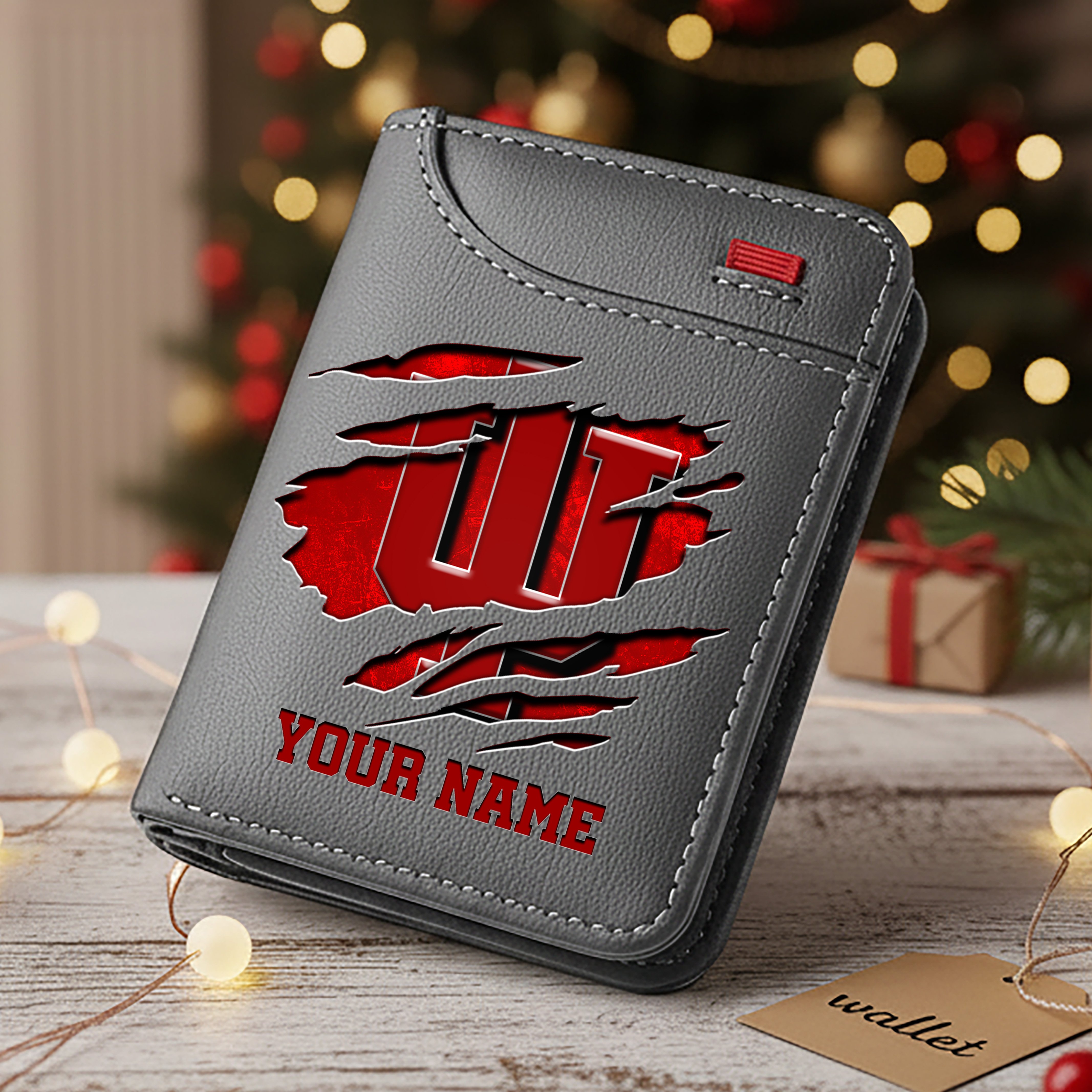 Alternative view of Indiana Hoosiers Men Wallet Custom Your Name, Football Team Men Wallet For Fans, Gifts For Football Lovers EHIVM-11194526A