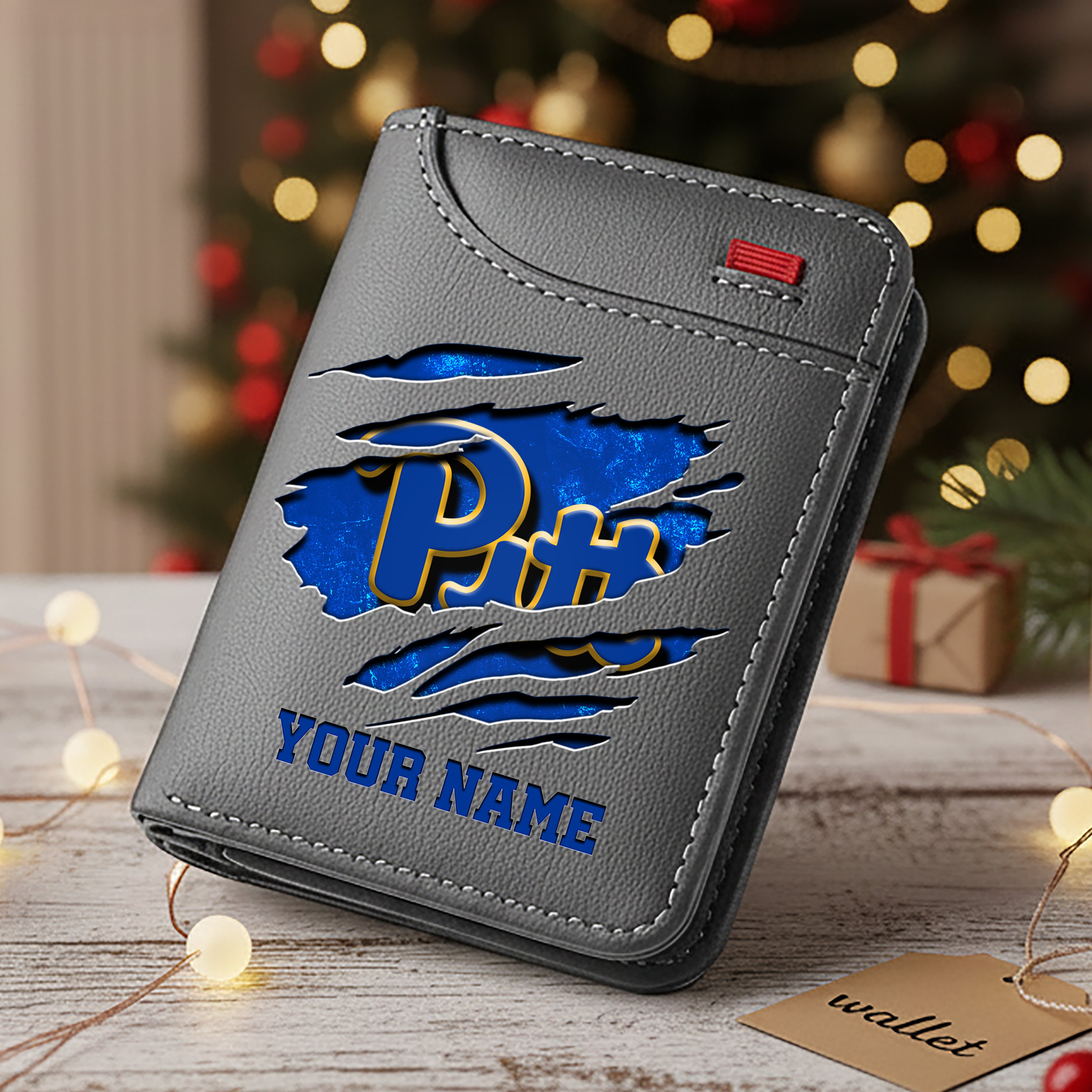 Alternative view of Pittsburgh Panthers Men Wallet Custom Your Name, Football Team Men Wallet For Fans, Gifts For Football Lovers EHIVM-11194526A