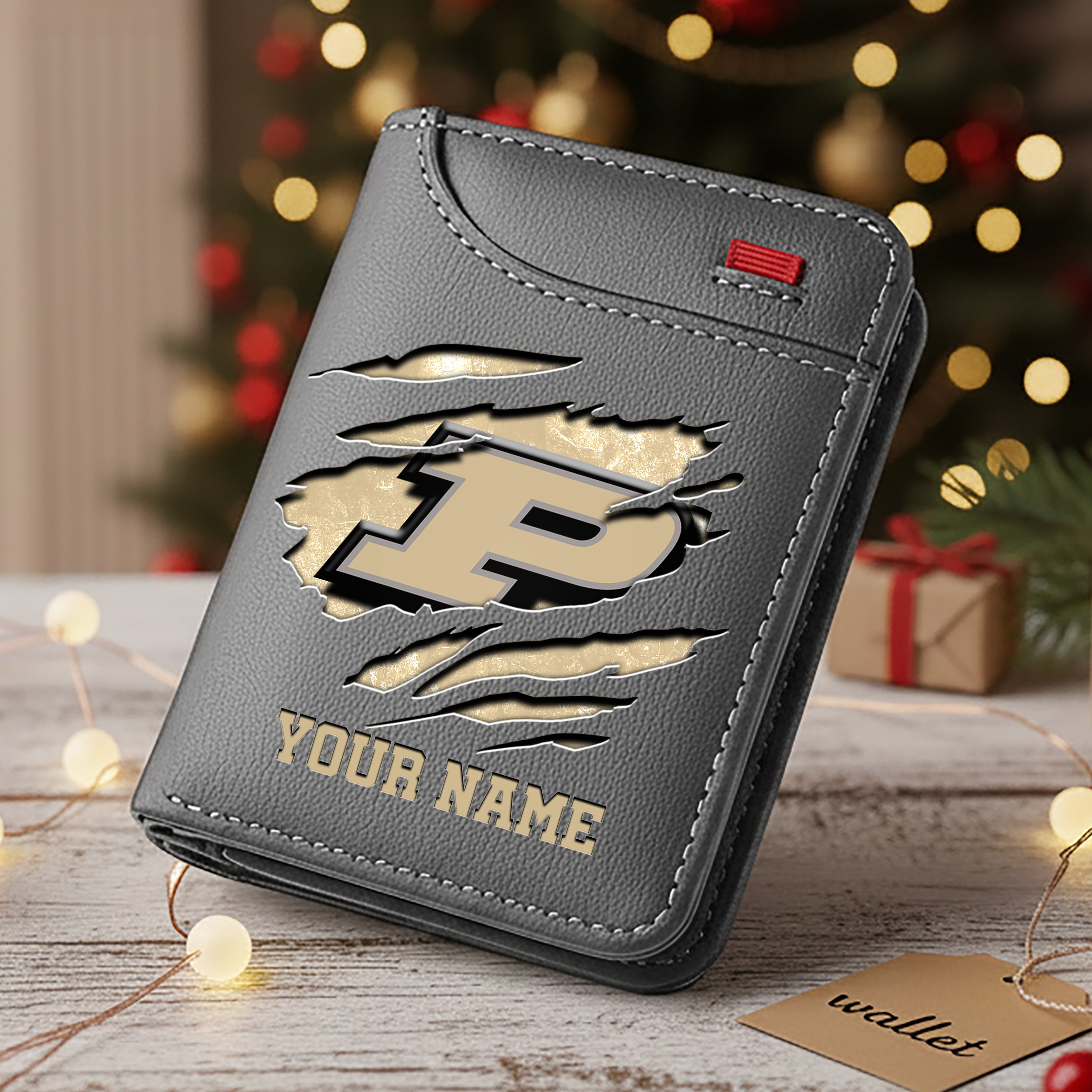 Alternative view of Purdue Boilermakers Men Wallet Custom Your Name, Football Team Men Wallet For Fans, Gifts For Football Lovers EHIVM-11194526A