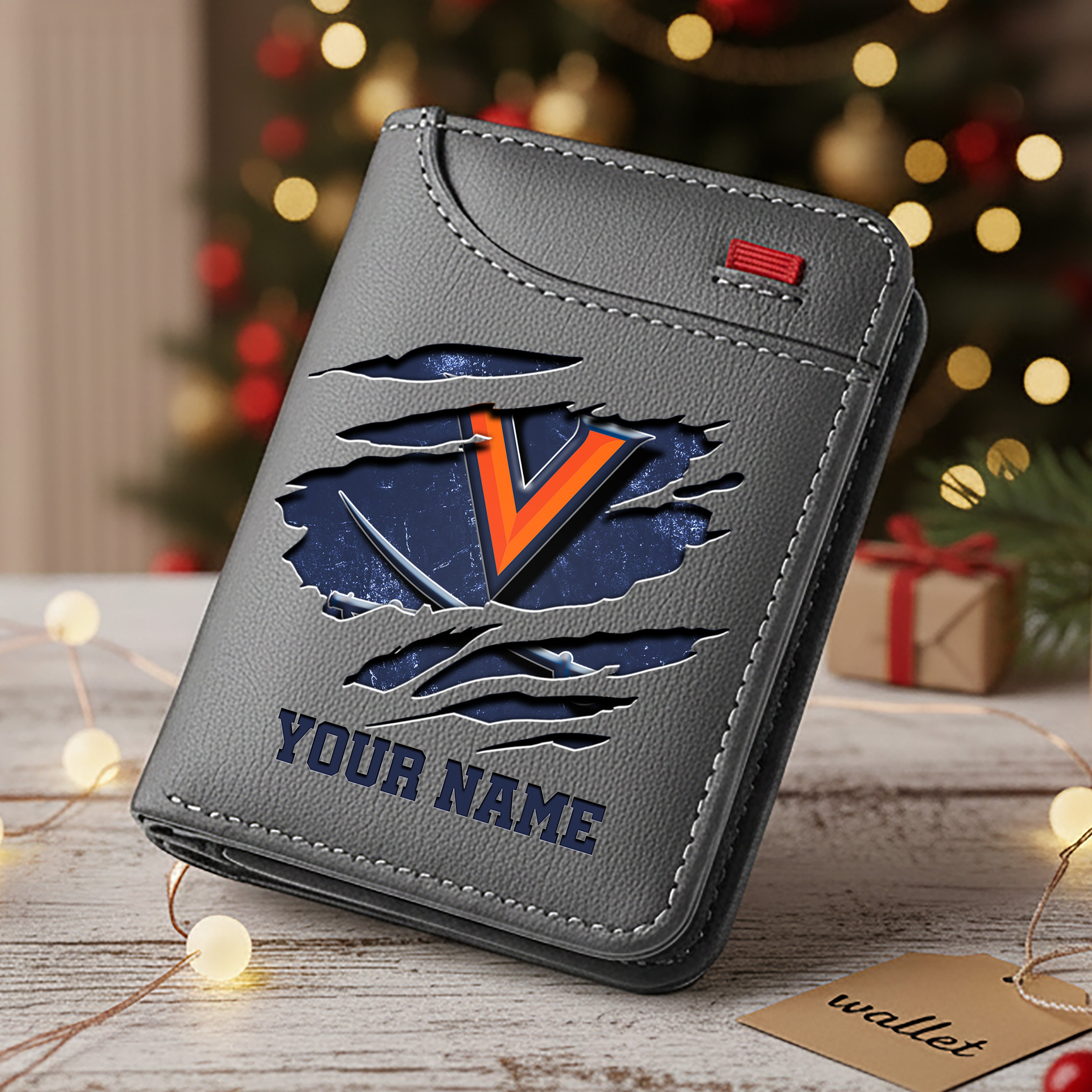 Alternative view of Virginia Cavaliers Men Wallet Custom Your Name, Football Team Men Wallet For Fans, Gifts For Football Lovers EHIVM-11194526A