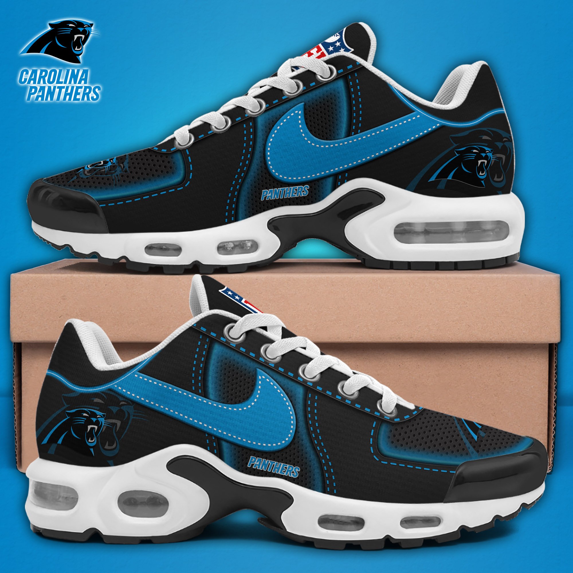 Carolina Panthers TN Shoes 2025 Version Custom Name Sport Shoes For Fan Fan Gifts EHIVM-11274600N