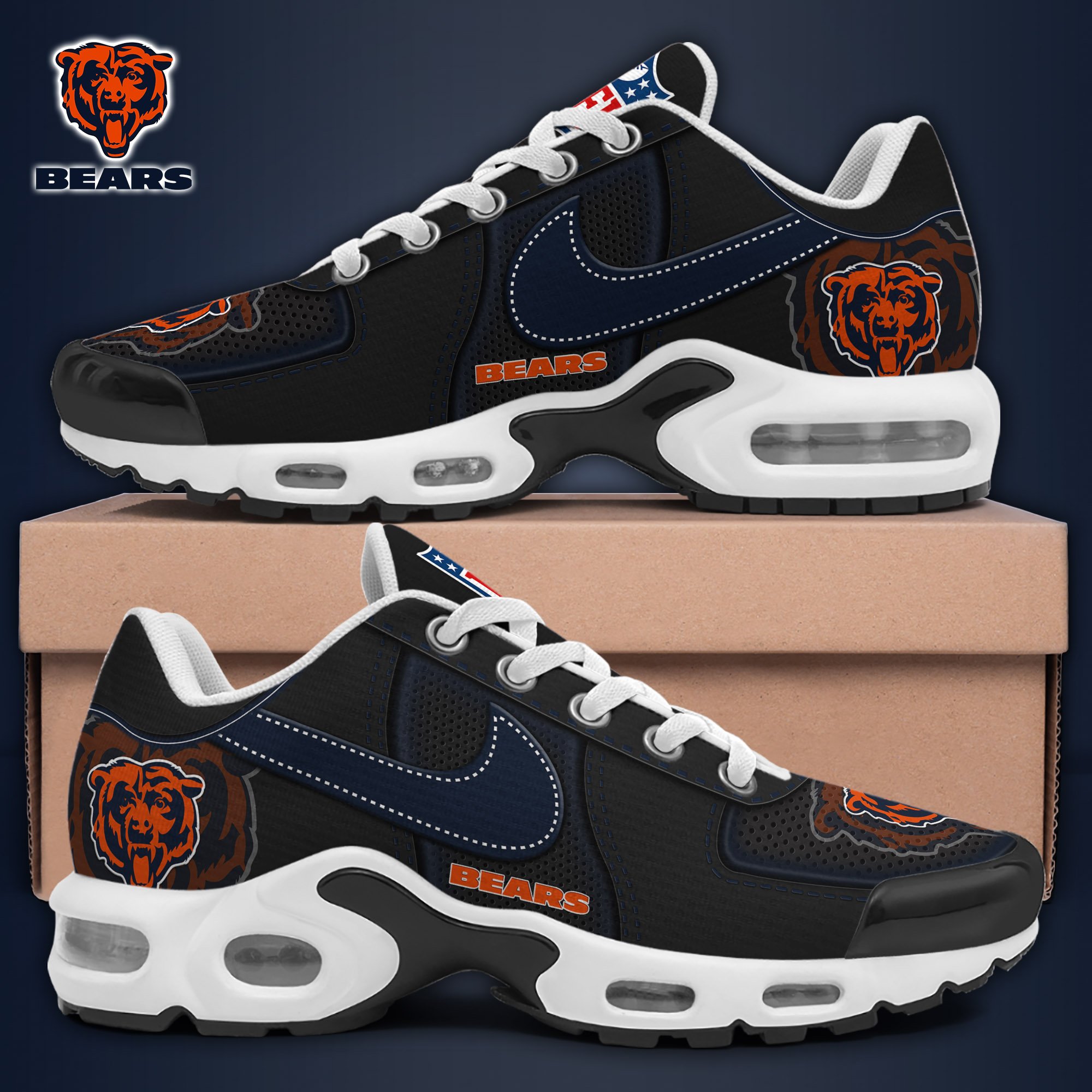 Chicago Bears TN Shoes 2025 Version Custom Name Sport Shoes For Fan Fan Gifts EHIVM-11274600N