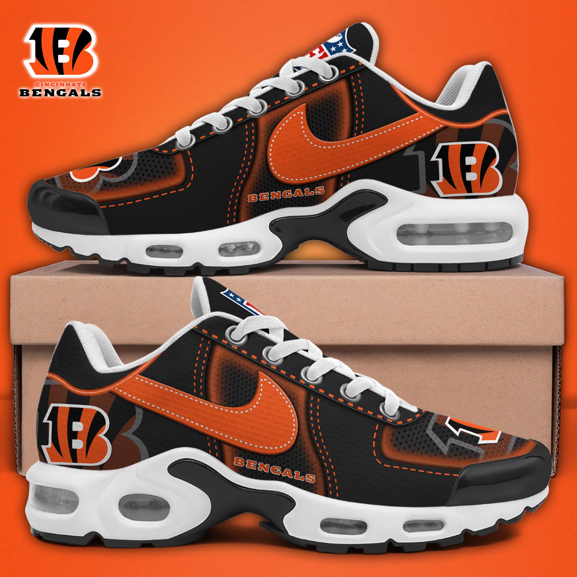 Cincinnati Bengals TN Shoes 2025 Version Custom Name Sport Shoes For Fan Fan Gifts EHIVM-11274600N