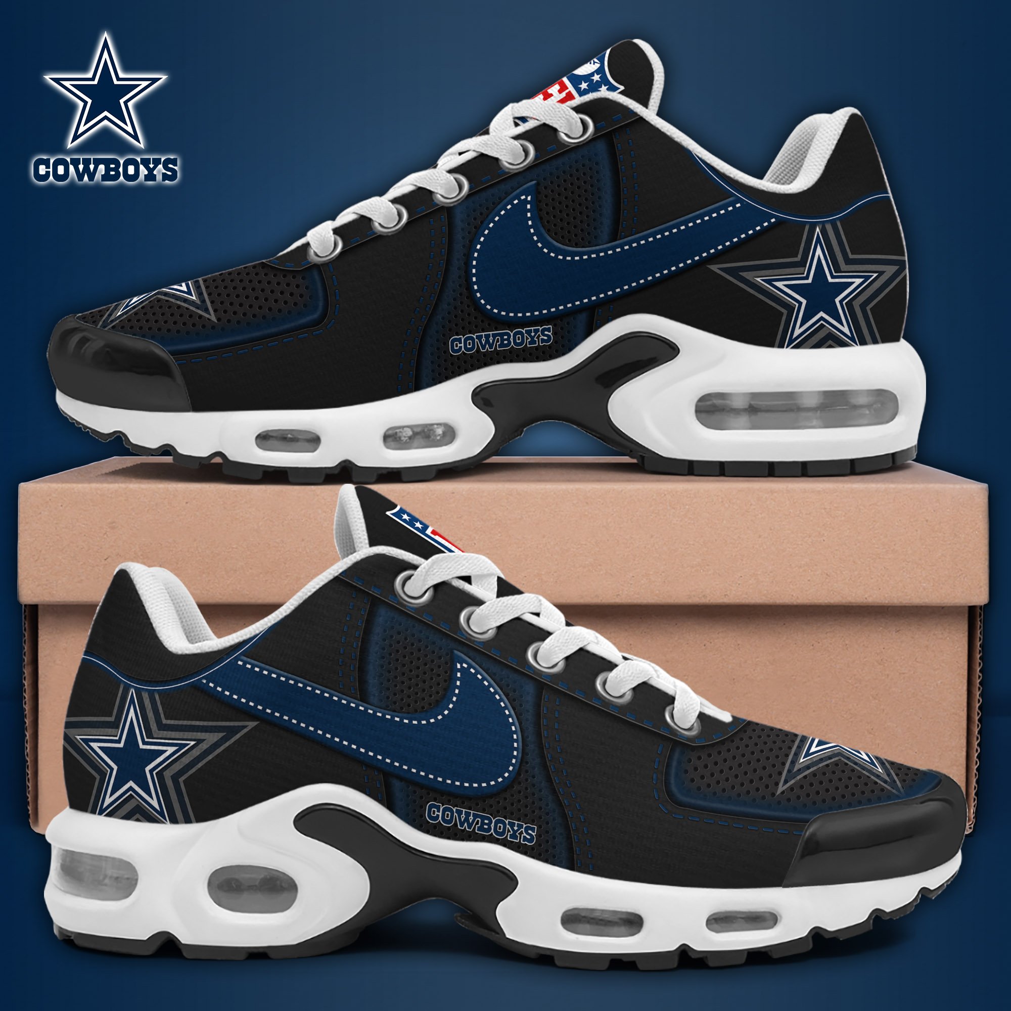 Dallas Cowboys TN Shoes 2025 Version Custom Name Sport Shoes For Fan Fan Gifts EHIVM-11274600N