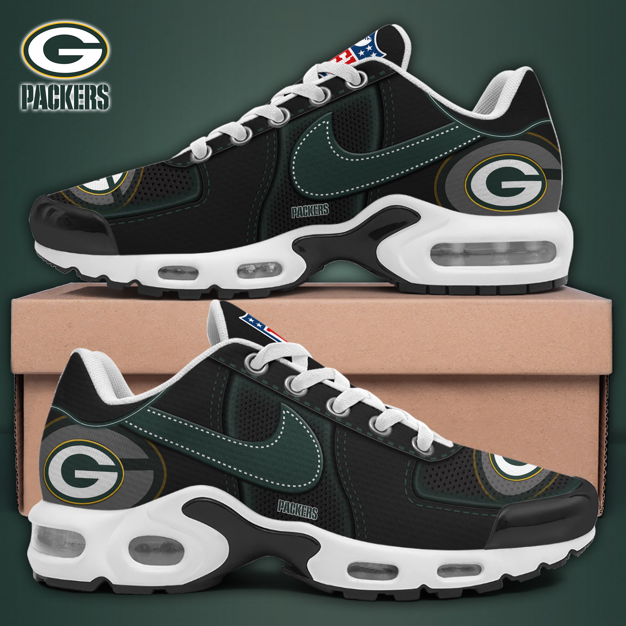 Green Bay Packers TN Shoes 2025 Version Custom Name Sport Shoes For Fan Fan Gifts EHIVM-11274600N