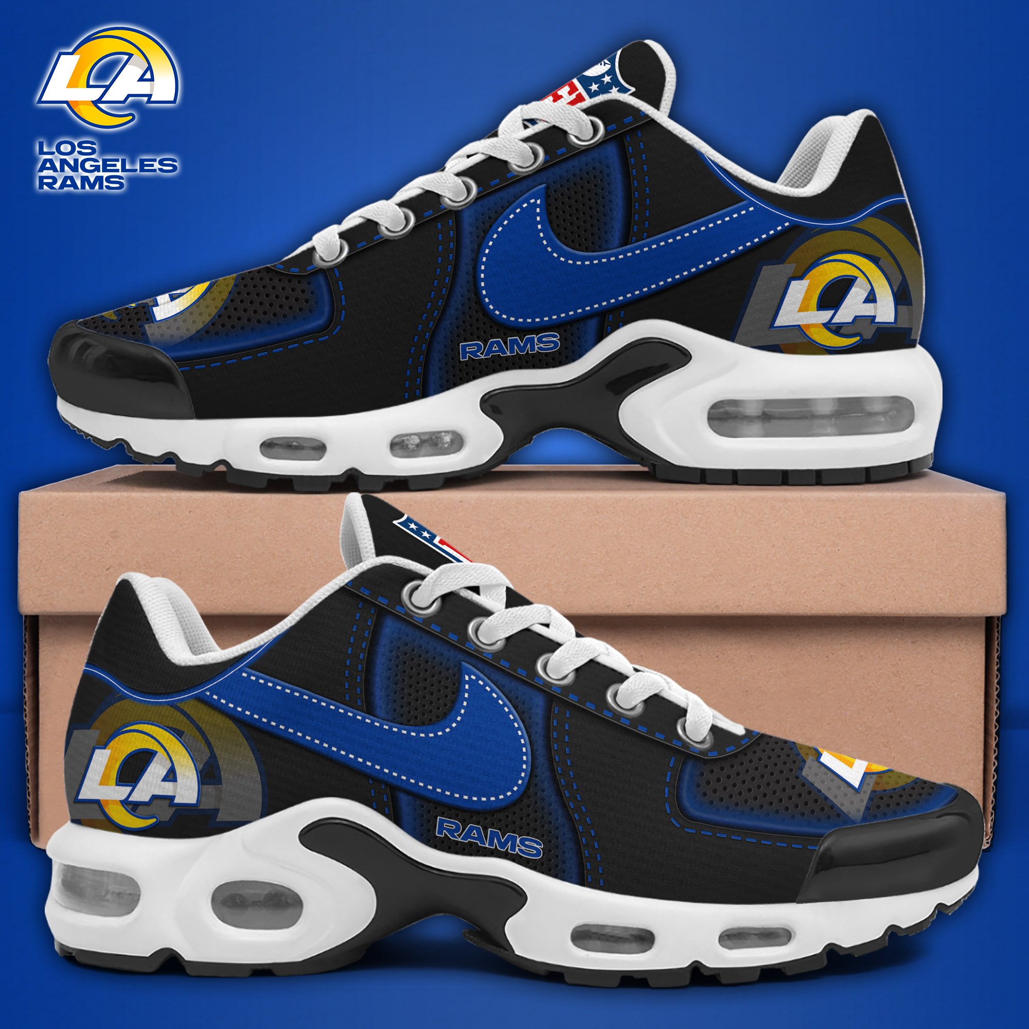 Los Angeles Rams TN Shoes 2025 Version Custom Name Sport Shoes For Fan Fan Gifts EHIVM-11274600N