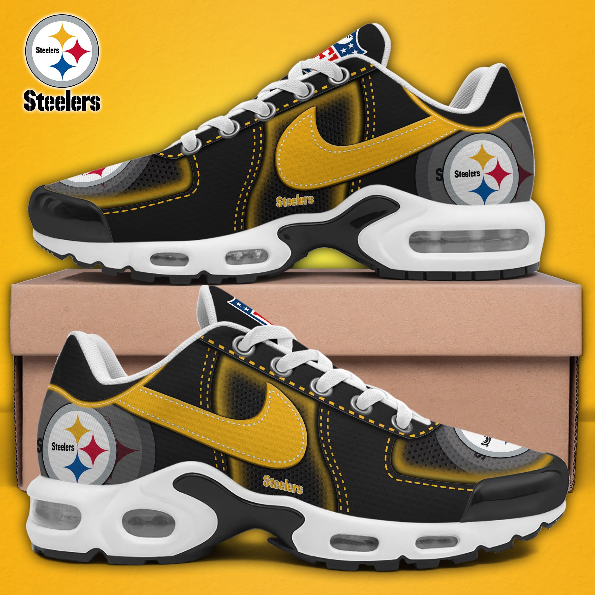 Pittsburgh Steelers TN Shoes 2025 Version Custom Name Sport Shoes For Fan Fan Gifts EHIVM-11274600N