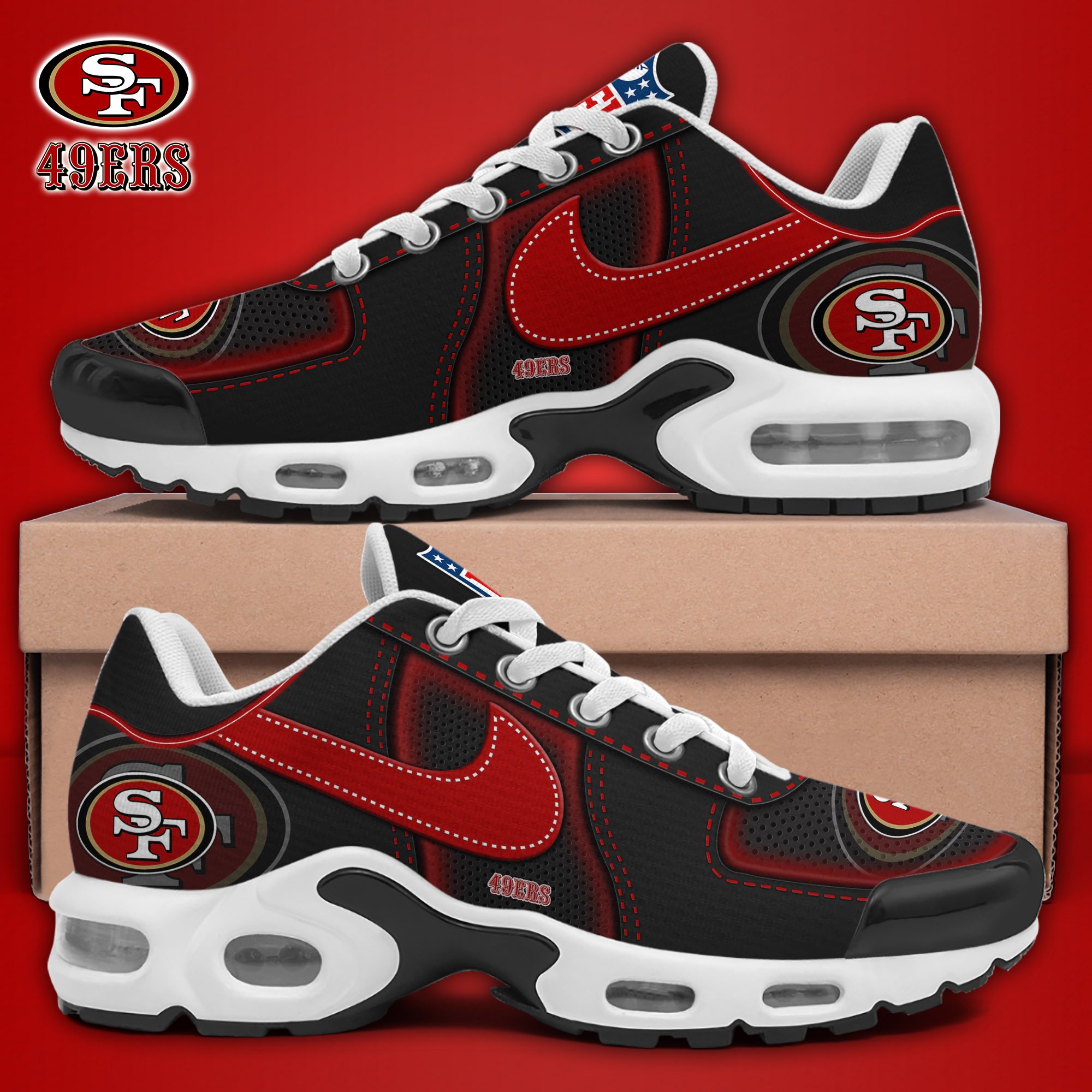 San Francisco 49ers TN Shoes 2025 Version Custom Name Sport Shoes For Fan Fan Gifts EHIVM-11274600N