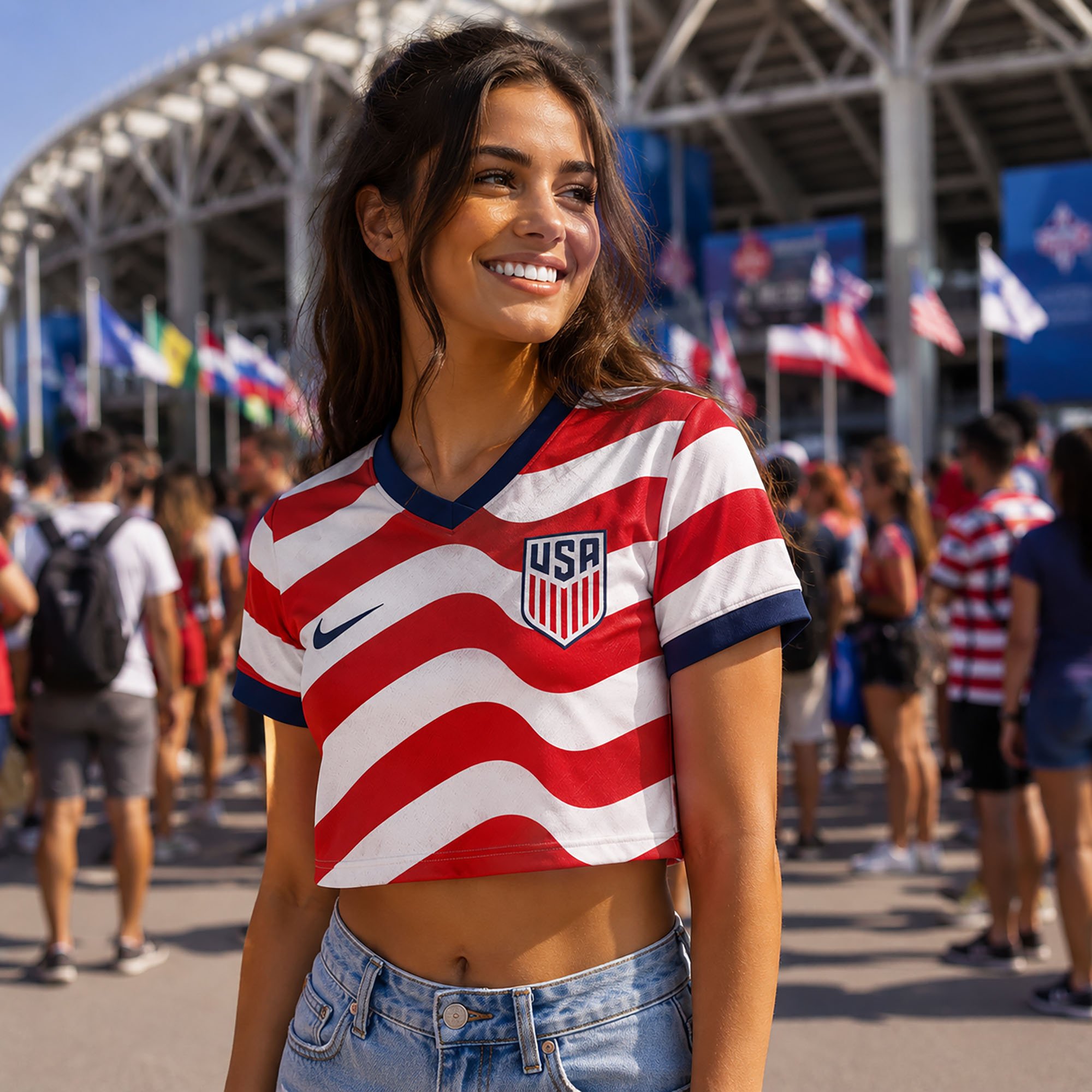 USA Women’s Soccer Crop Top Jersey – Custom Name & Number, Fan Shirt, Sport Gifts - Image 7