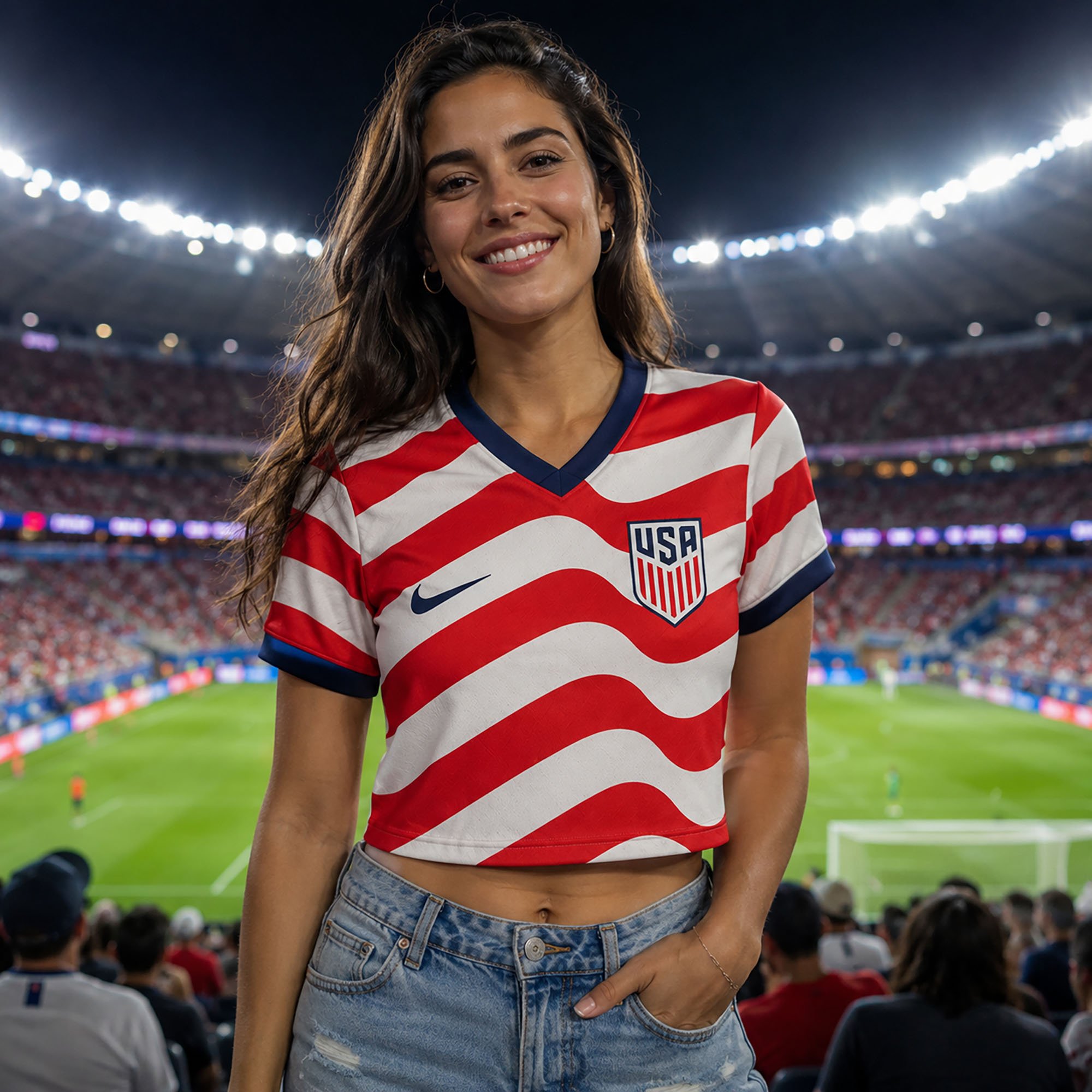 USA Women’s Soccer Crop Top Jersey – Custom Name & Number, Fan Shirt, Sport Gifts - Image 9
