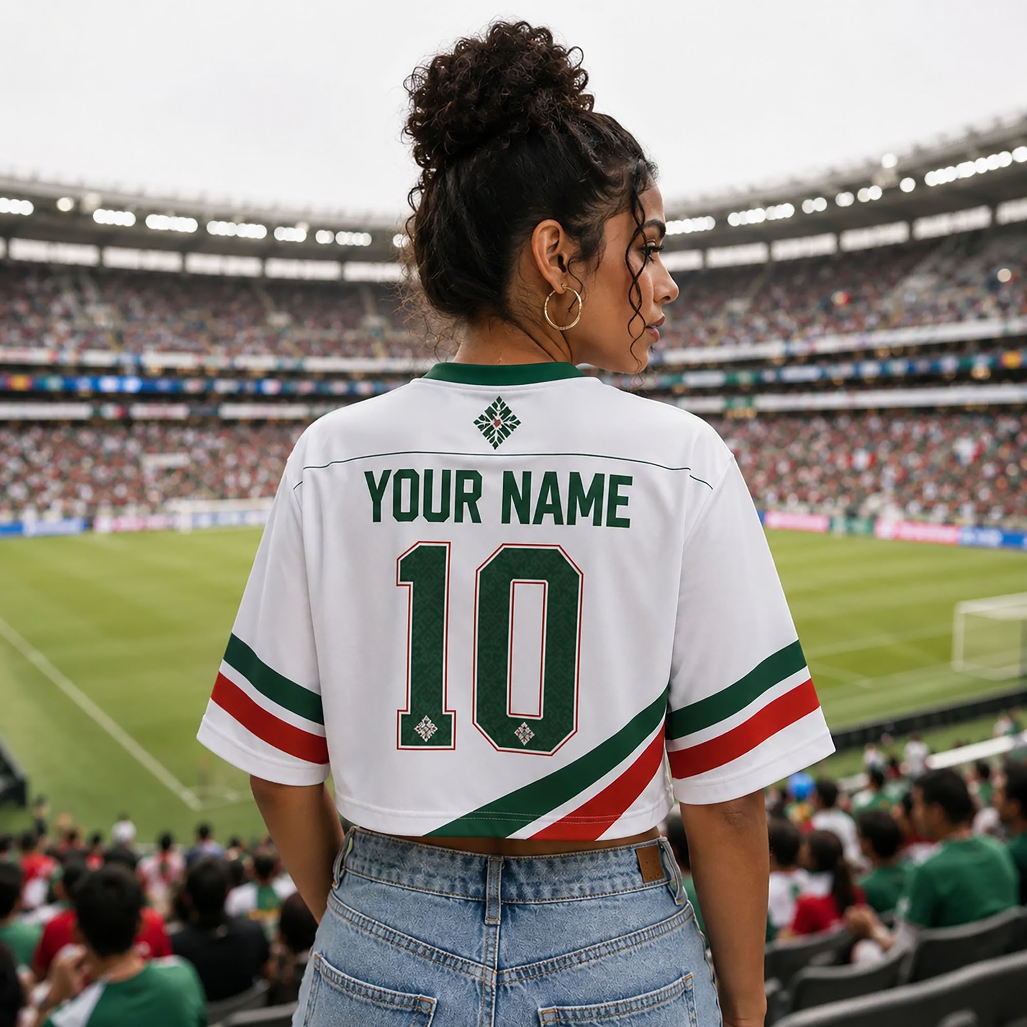 MEXICO Women’s Soccer Crop Top Jersey – Custom Name & Number Fan Shirt - Image 7