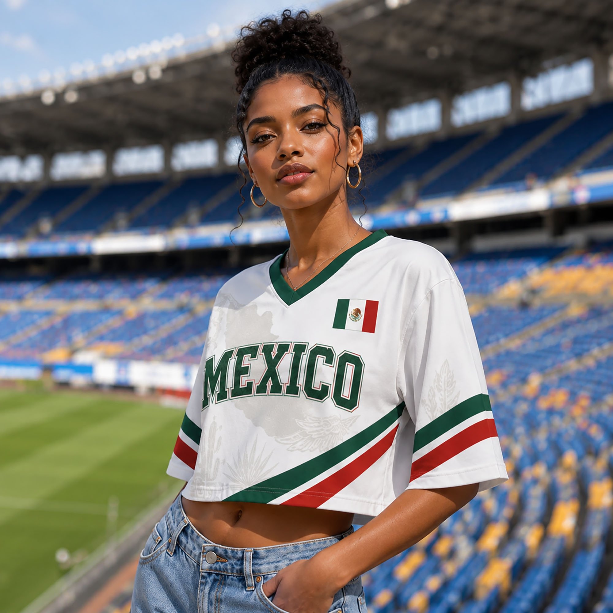MEXICO Women’s Soccer Crop Top Jersey – Custom Name & Number Fan Shirt - Image 9