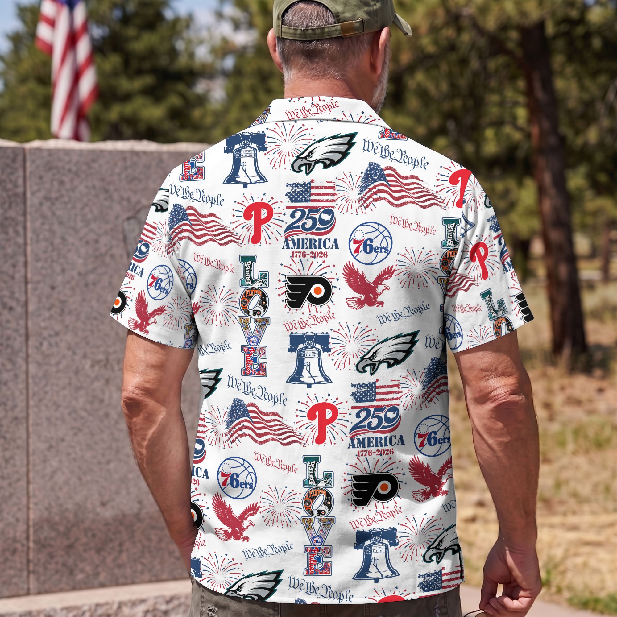 Philadelphia City Hawaiian Shirt, America 1776-2026 Shirt, Sport Gift For Fan - Image 5